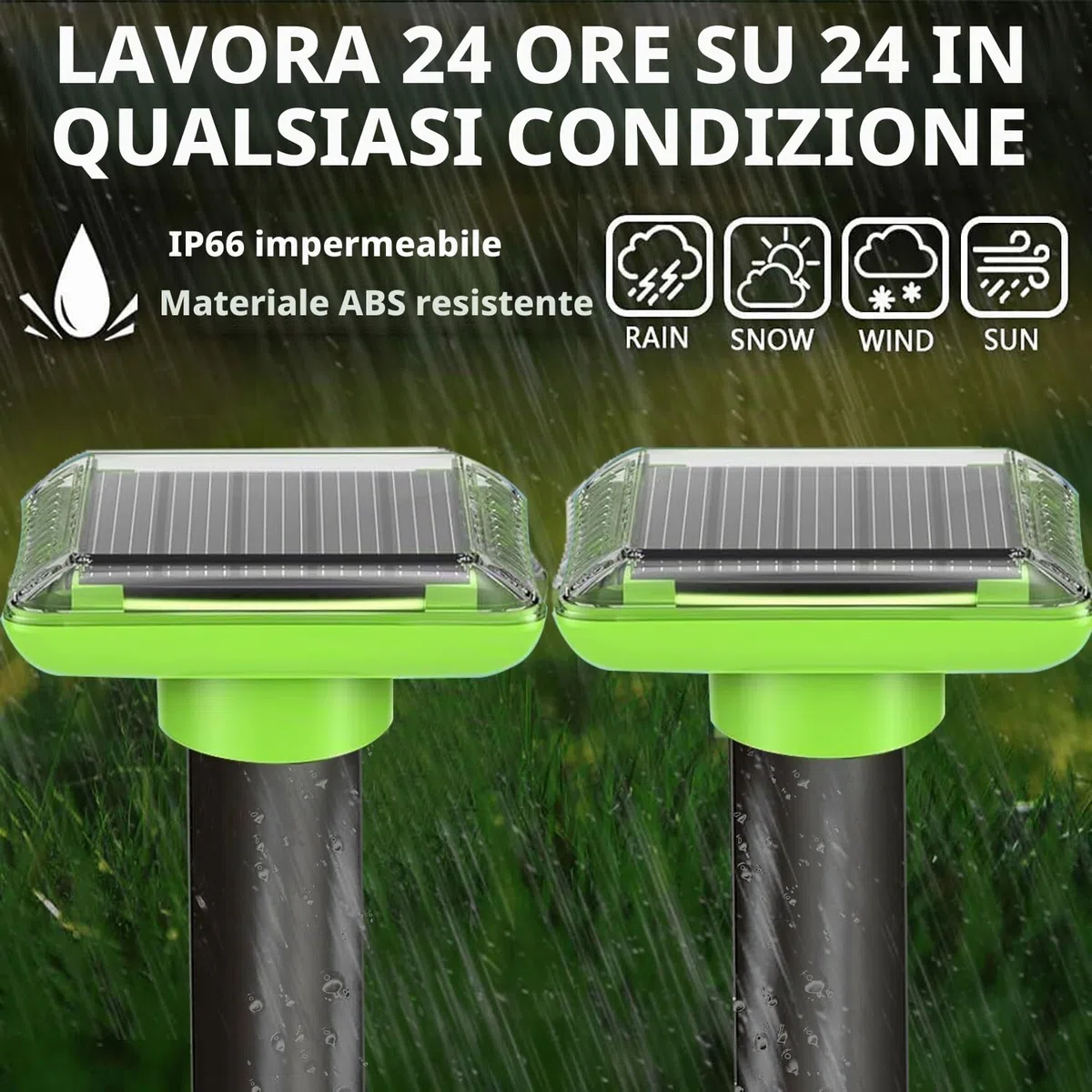 Interno ed esterno,Repellente solare per talpe, repellente contro le arvicole, repellente solare contro le talpe, repellente per serpente talpa, gopher e altri repellenti per talpe