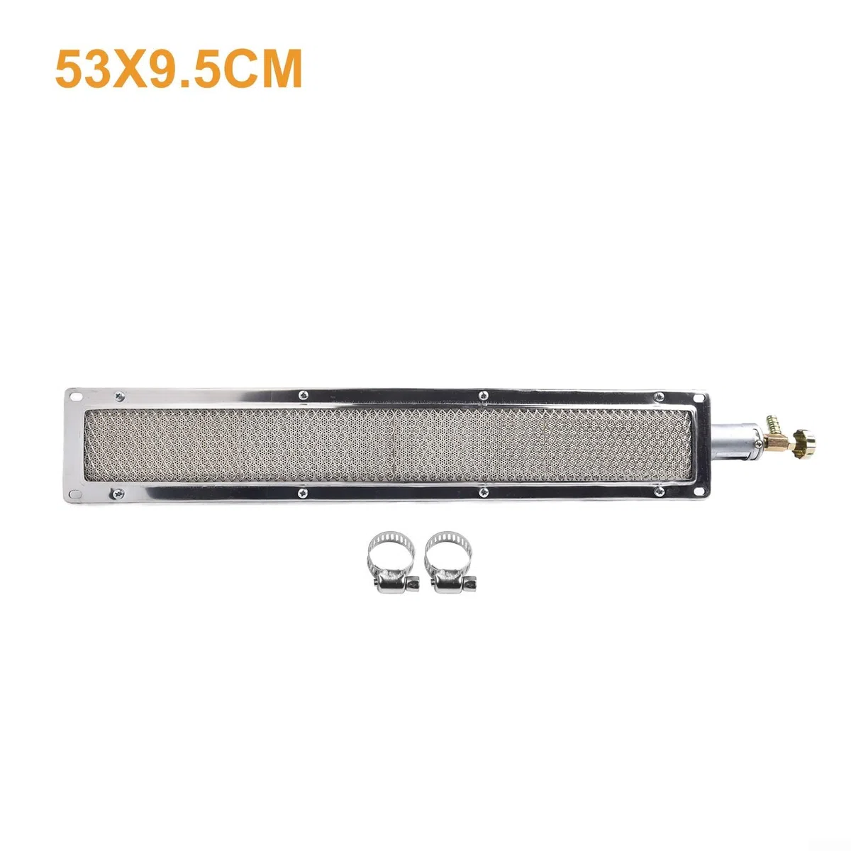 Barbecue a gas con bruciatore in ceramica a infrarossi per un calore uniforme, adatto per catering, cucina all'aperto, trasformazione alimentare e uso agricolo (53 x 9,5 cm)