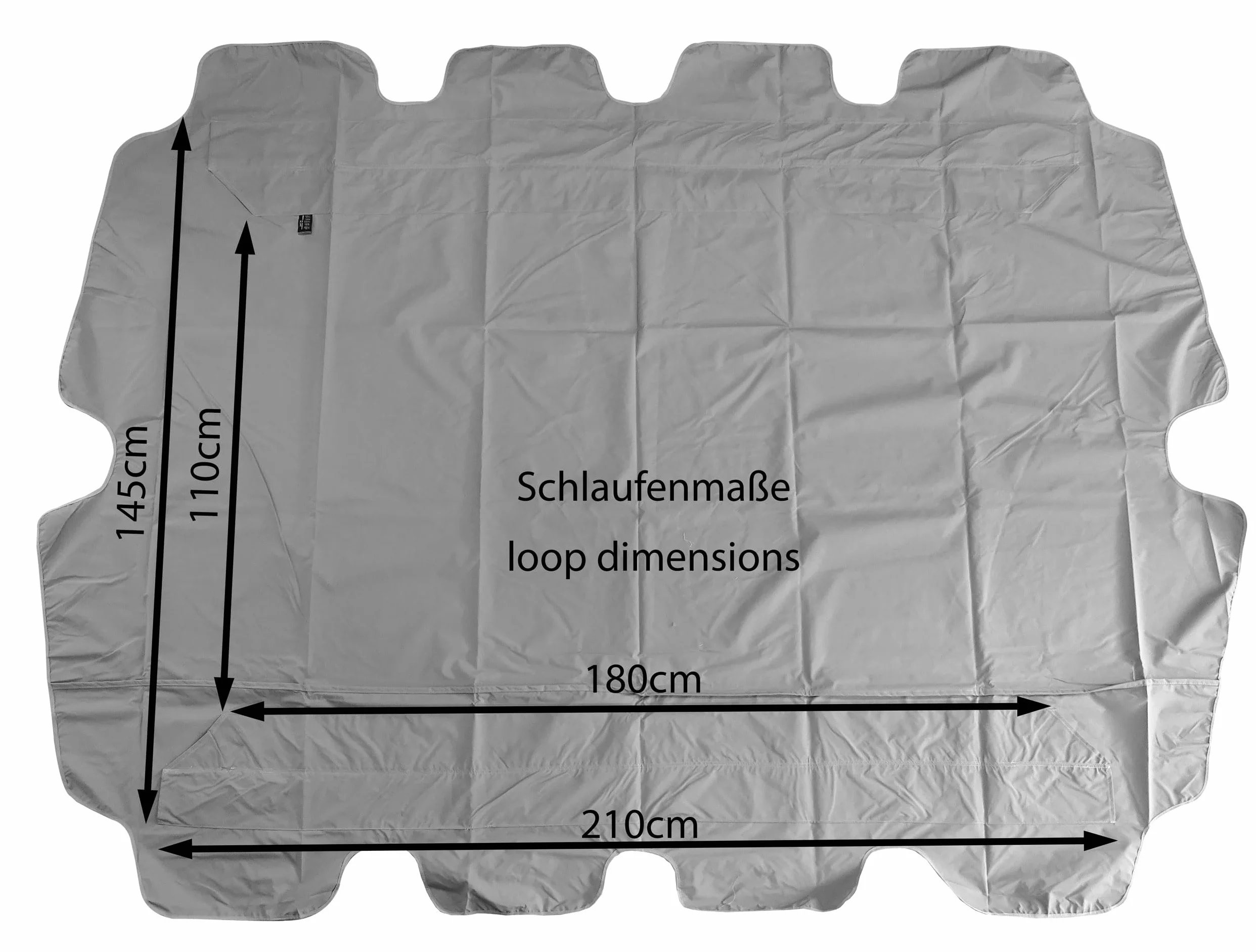 QUICK STAR Copertura Dondolo 3 Posti 210 x 145 cm Beige Impermeabile | Tettuccio per Altalena da Giardino | Telo Ricambio Universale | Tetto UV 50