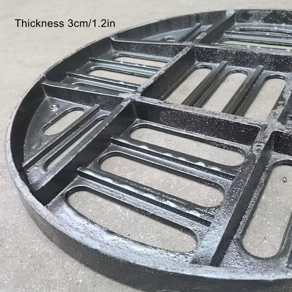 Copertura per griglia di scarico in ghisa per esterni, ricambio per scarichi da trincea, dimensioni da 19,8 cm a 61 cm, filtro per fognatura durevole per una gestione efficace dell'acqua e soluzioni