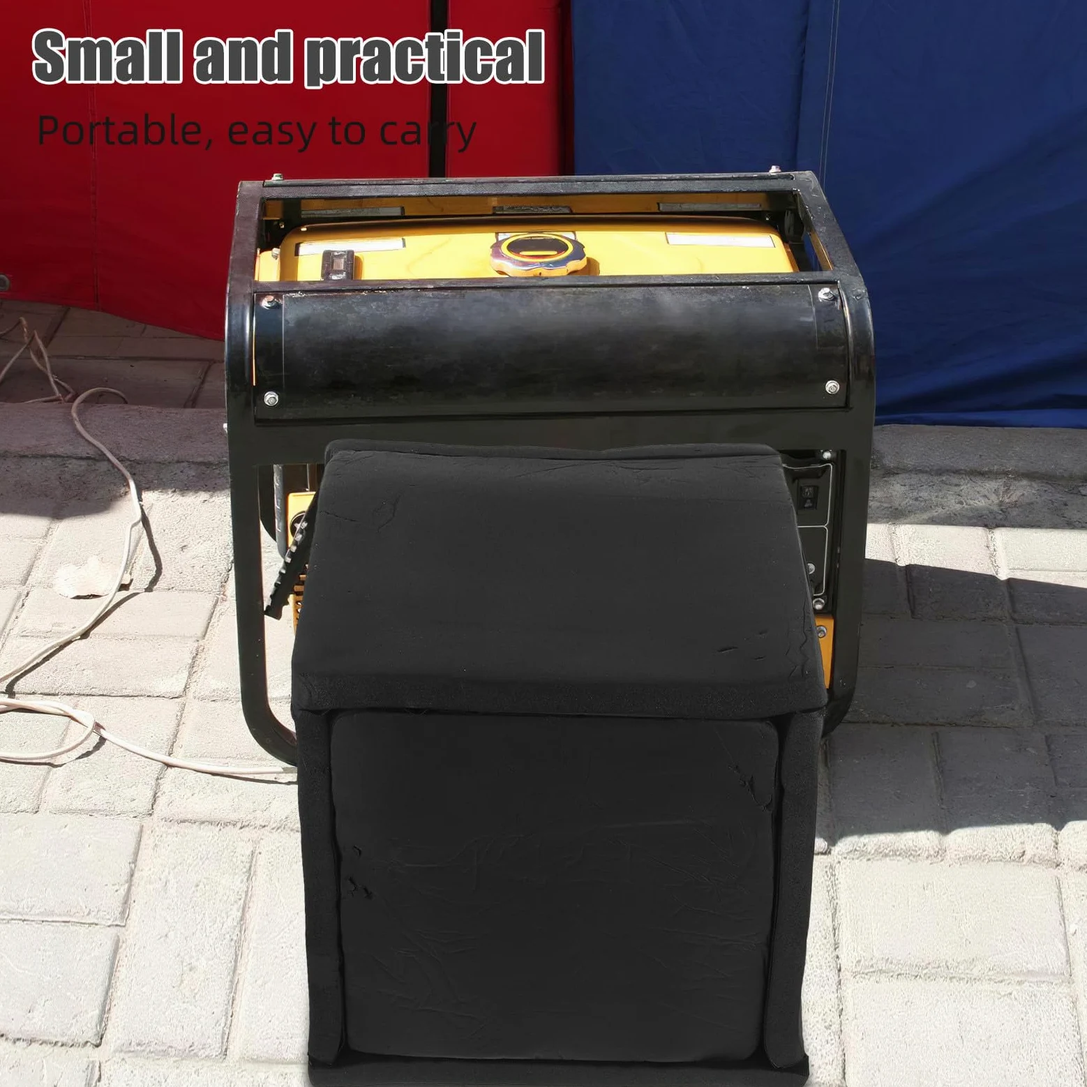 Scatola Insonorizzata per Generatore e Pompa Booster Design Modulare, Materiale Isolante Acustico Nero, Soppressione del Rumore per Uffici e Ambienti Sensibili