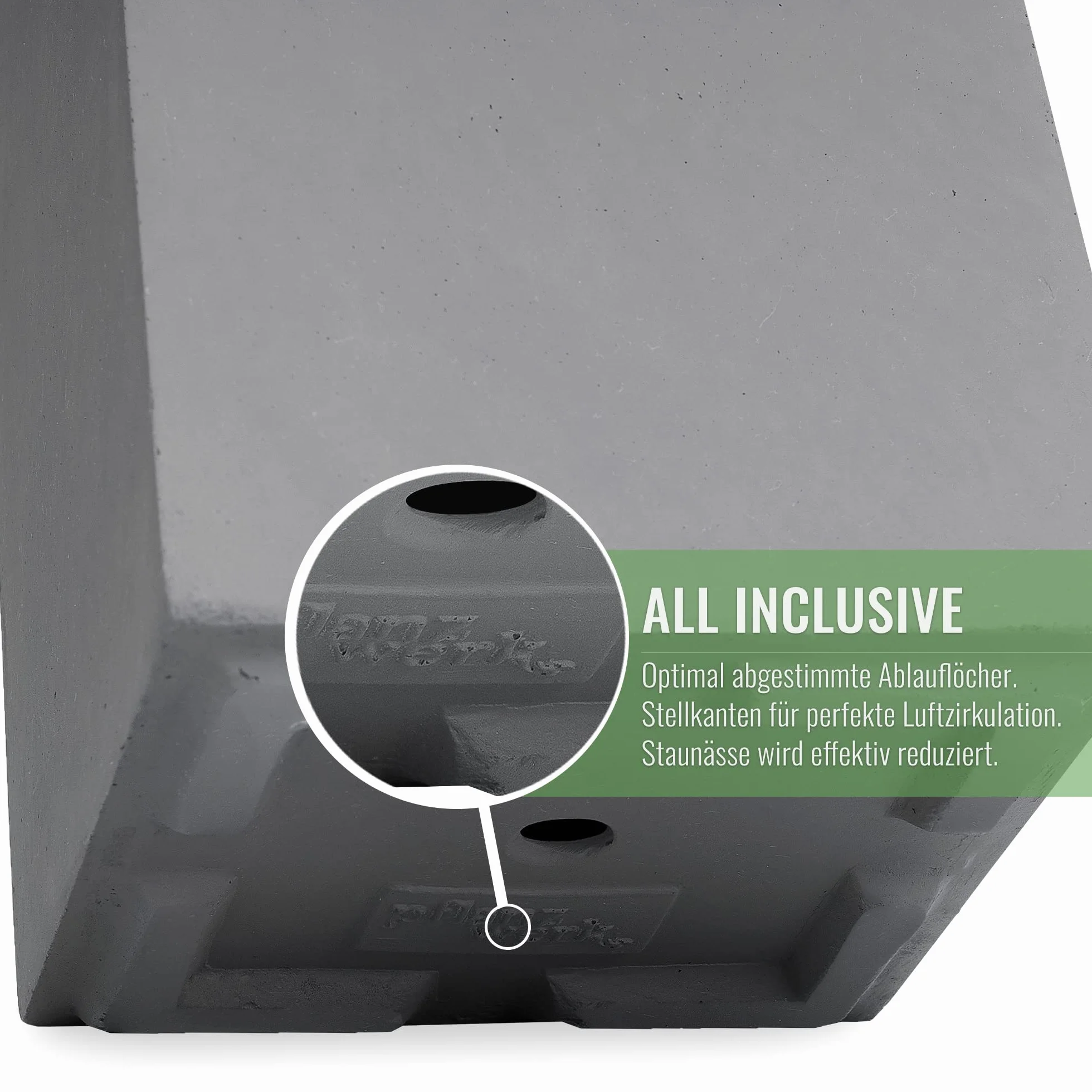 Pflanzwerk® Fioriera Vaso di Fiori Vetroresina TUB Grigio 30x60x30cm *Fioriera Resistente al Gelo* *Protezione UV* * Beni di qualità*
