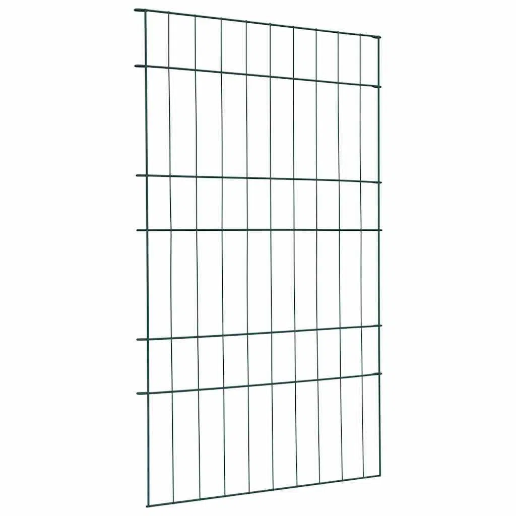 Recinzione esterna Set di recinzione da giardino, 8 pezzi, verde 50 x 80 cm, in acciaio, barriera di protezione per animali cani, decorazione per prato, cortile, giardino, aiuola e terrazza LH4A