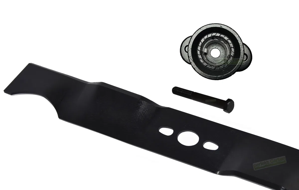 perfektGarten Lama da 51 cm + supporto lama + vite compatibile con tosaerba Fuxtec con azionamento