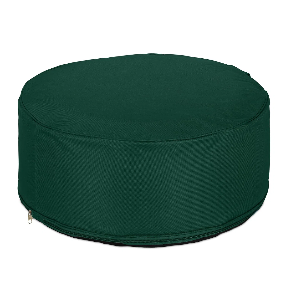 Relaxdays Sgabello Gonfiabile da Esterno, Pouf Arredo Outdoor, Poggiapiedi Rotondo da Giardino, HxD: 26x56 cm, Verde