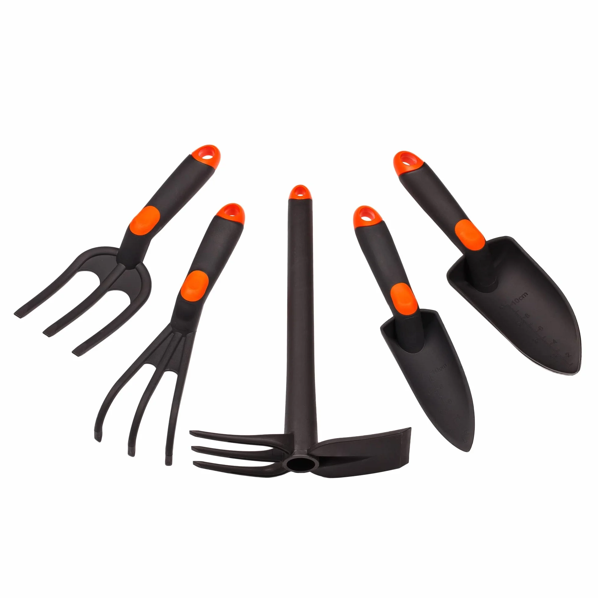MIVOS Set di Attrezzi da Giardino per la Cura del Giardino - Artiglio - Doppia Zappa - Cazzuola per Fiori - Mini Forchetta - Attrezzi da Giardino in Plastica Rinforzata con Fibra di Vetro