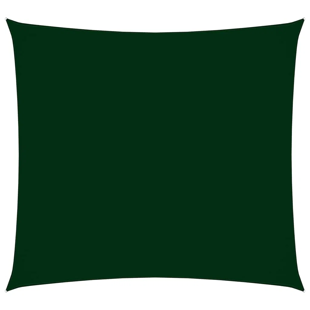 vidaXL Vela Parasole Ombra Tenda da Sole Elegante Moderna Anti UV Giardino Frangisole Terrazza Balcone in Tela Oxford Quadrata 4x4 m Verde Scuro