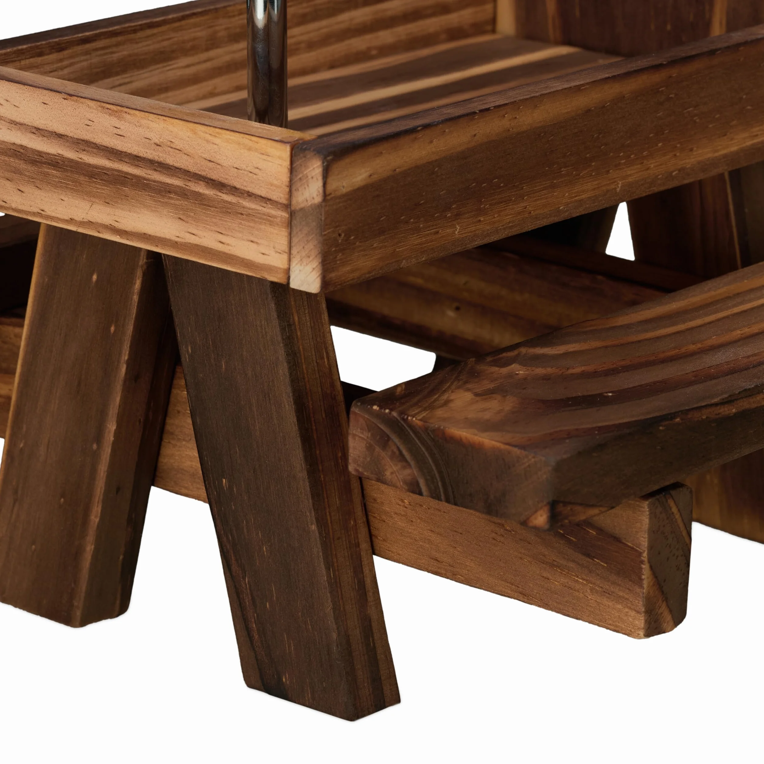 Relaxdays Tavolino Mangiatoia per Scoiattoli, Stazione Appesa con Ombrelloni, per Gli Alberi, in Legno, Marrone Scuro
