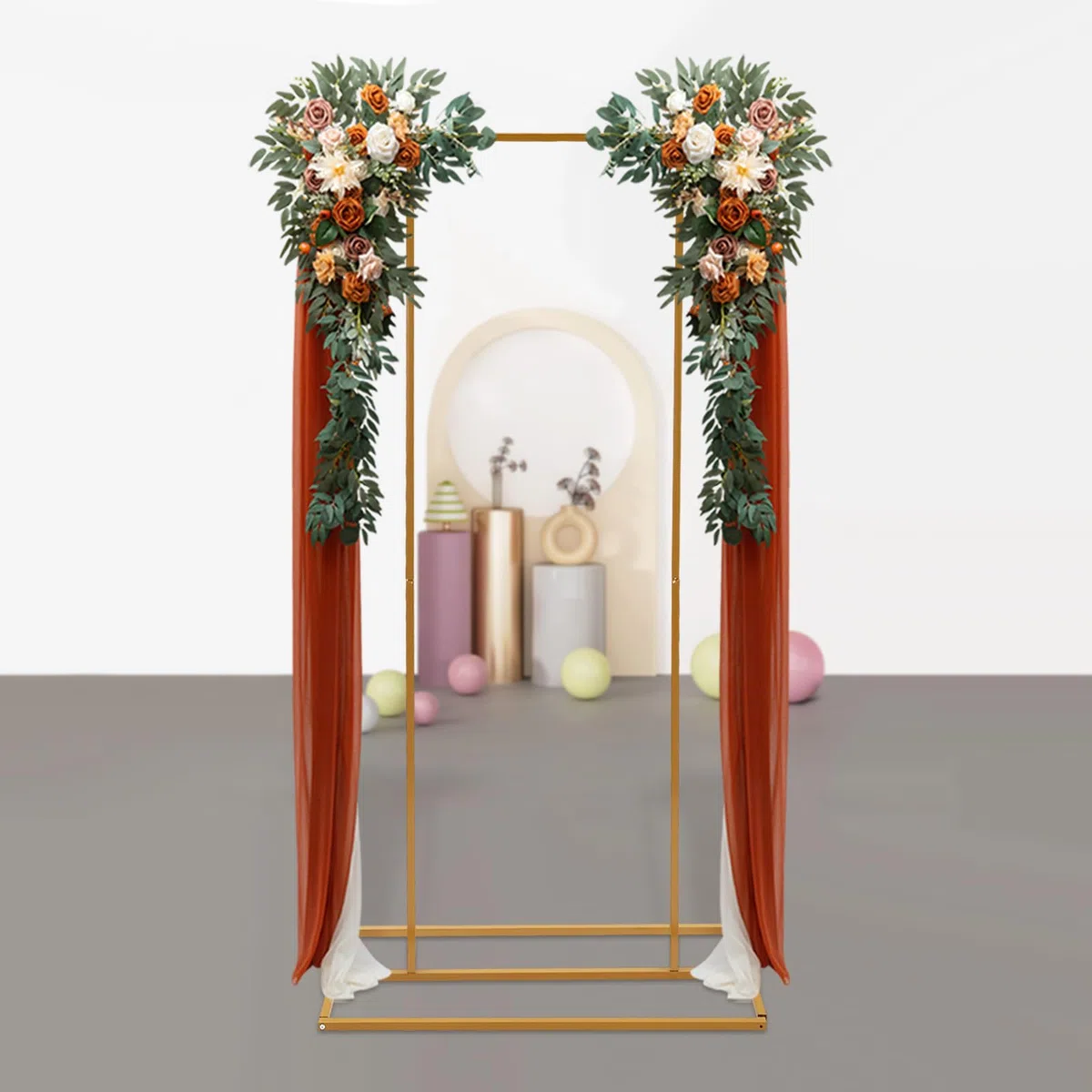 Supporto per sfondo fotografico, arco per matrimonio, metallo, stand per foto, festa, base stabile, fai da te, palloni ghirlande, laurea compleanno, giardino evento, installazione semplice, cornice