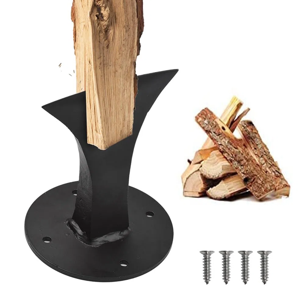 Spaccalegna Manuale, Spaccalegna a Cuneo,Heavy Duty Steel Manual Log Splitter Wedge Firewood Kindling Splitter,Spaccalegna Strumento,Heavy Duty Spaccalegna da ardere per piccola stufa a legna camino