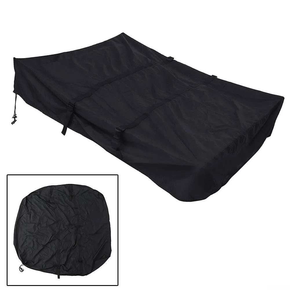 Copertura per tenda da tetto esterno, tessuto Oxford 420D per protezione solare, copertura pieghevole per tenda da tetto con borsa portaoggetti, per auto, campeggio, escursionismo, 143 x 120 x