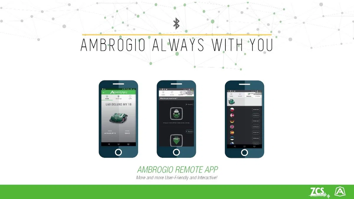 Robot rasaerba Ambrogio L60 DELUXE, robot tosaerba da giardino senza installazione filo perimetrale, robot impermeabile per prato copre un'area di 200mq,robot da giardino pronto all'uso con bluetooth