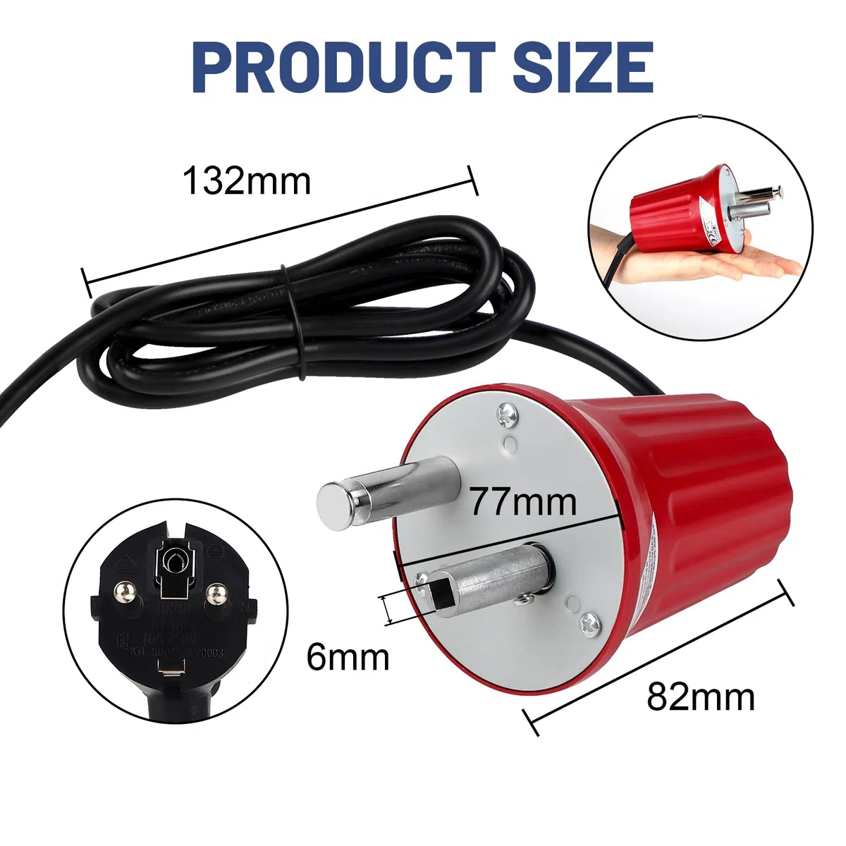 EXLECO Motore Girarrosto per Barbecue Motorino DC 220V 230V 240V Griglia Elettrica Barbecue Macchina Elettrico Grill Rotator per Grillen Portatile Moteur Casa Accessori per Barbecue Rosso