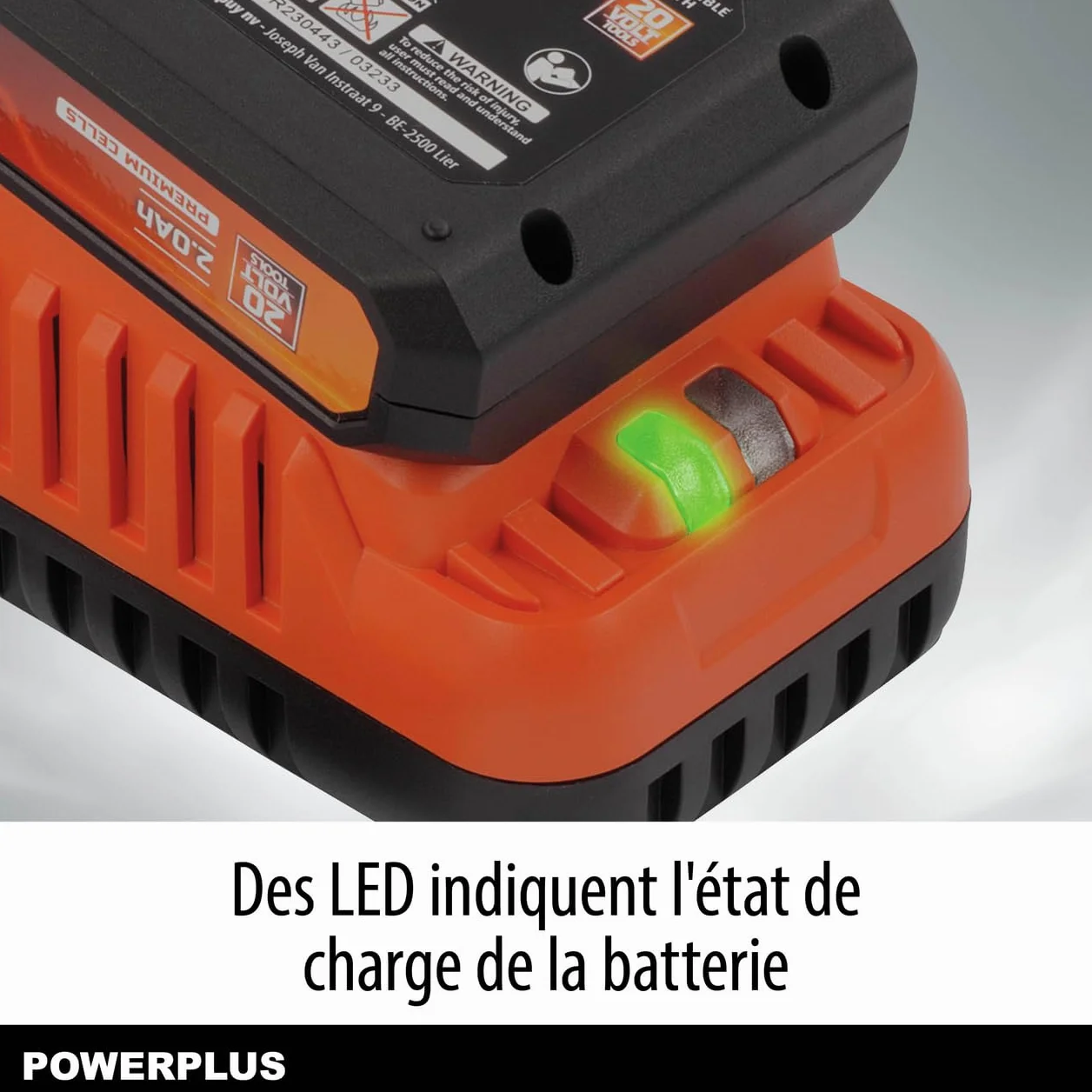 POWER plus Set di batterie e caricabatterie Dual Power POWDP90620-20 V, batteria da 2,0 Ah, per utensili da 20 V, caricatore da 2 A, per batterie da 20 V e 2 x 20 V, per avvitatore a batteria,