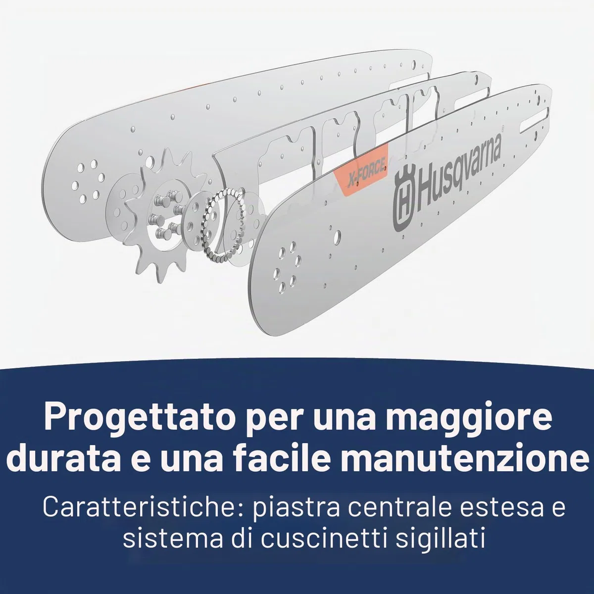Husqvarna 596199766 Barre, Arancione/Grigio