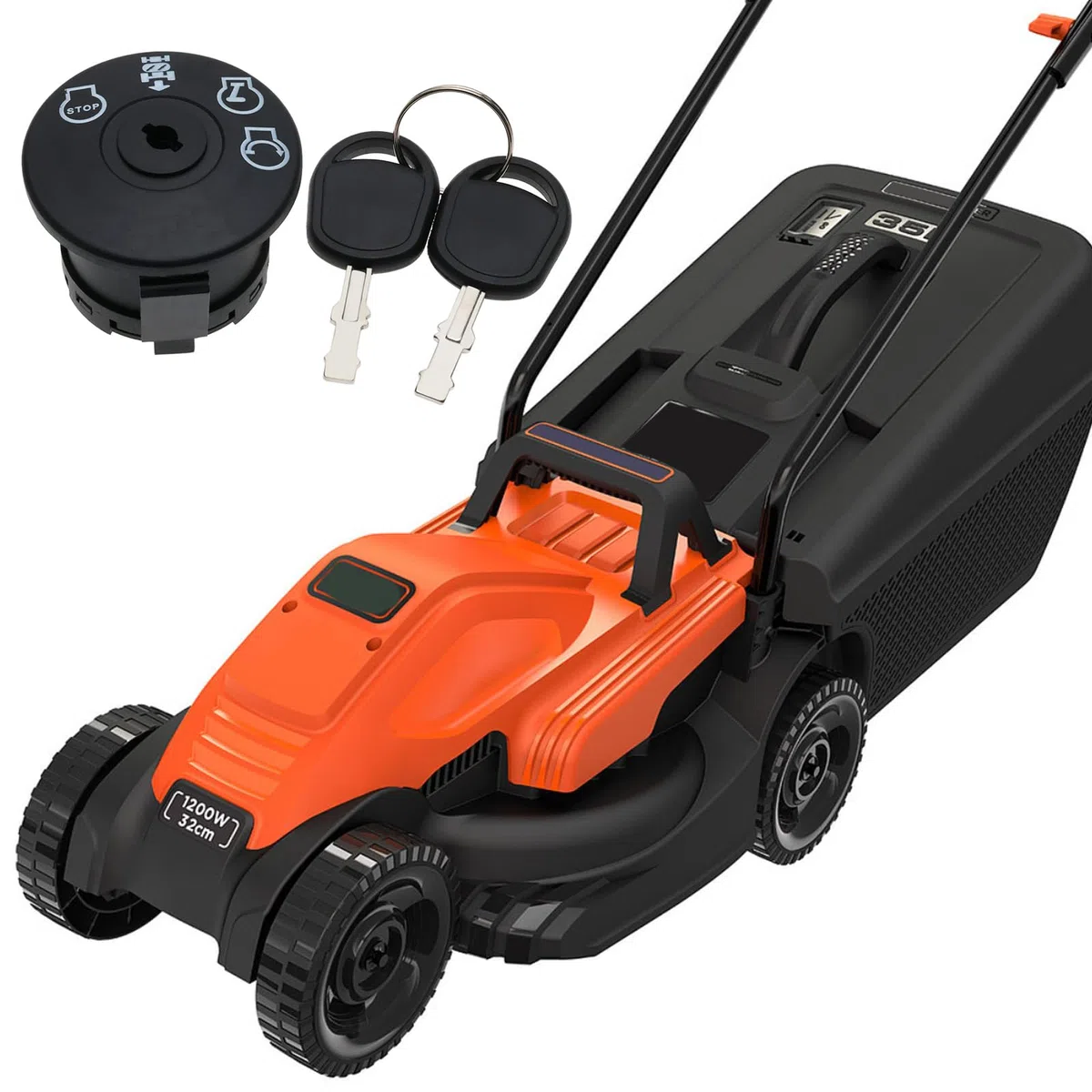 Interruttore di accensione per trattore tosaerba, 4 posizioni, con 2 chiavi, compatibile con tosaerba Husqvarna 193350 532193350