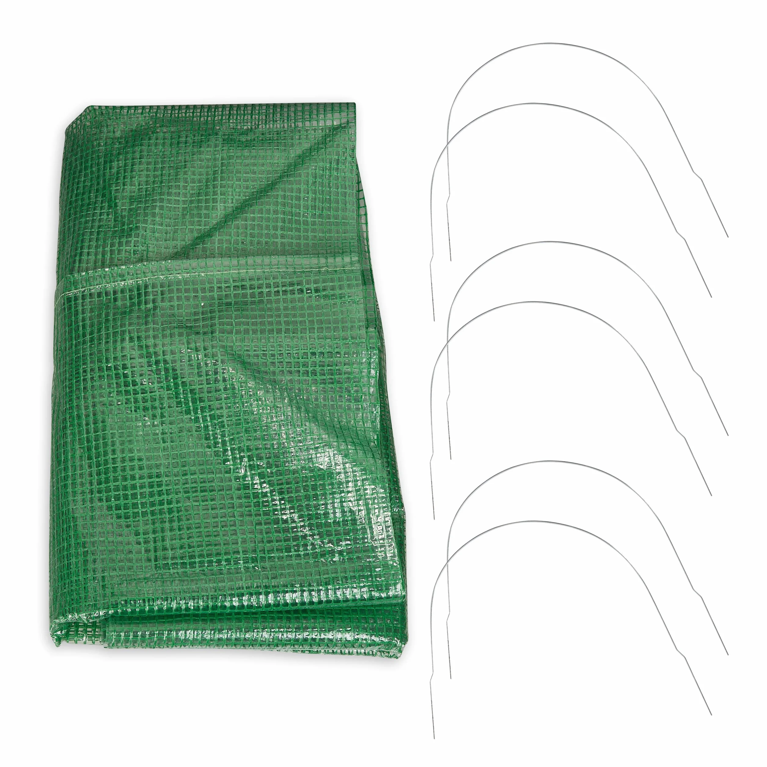 Relaxdays Serra per Orto Mini, con Zip, Tunnel di 2,9 m, Pieghevole, da Giardino, Protezione per Piante e Fiori, Verde