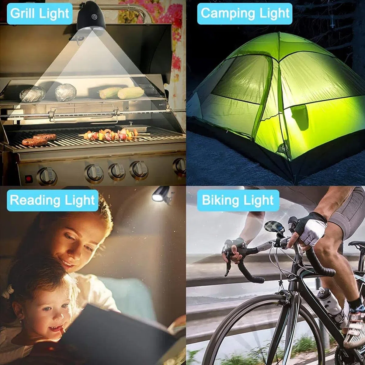 Lampada Grill BBQ - Illuminazione Per Barbecue Con Rotazione A 360 Gradi | Illuminazione per Barbecue Esterno | per Cottura all'Aperto Campeggio Lavoro Meccanico Officina Camion Quad e Interni