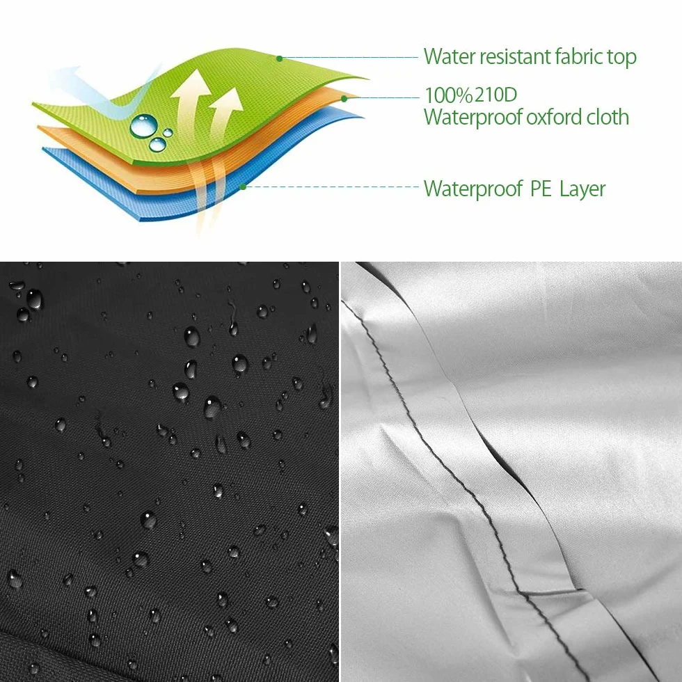 Keyohome Fodera protettiva per divano letto rotondo, impermeabile, copertura per divano letto in Oxford 210D, resistente e durevole, copertura di protezione per salotto da giardino,