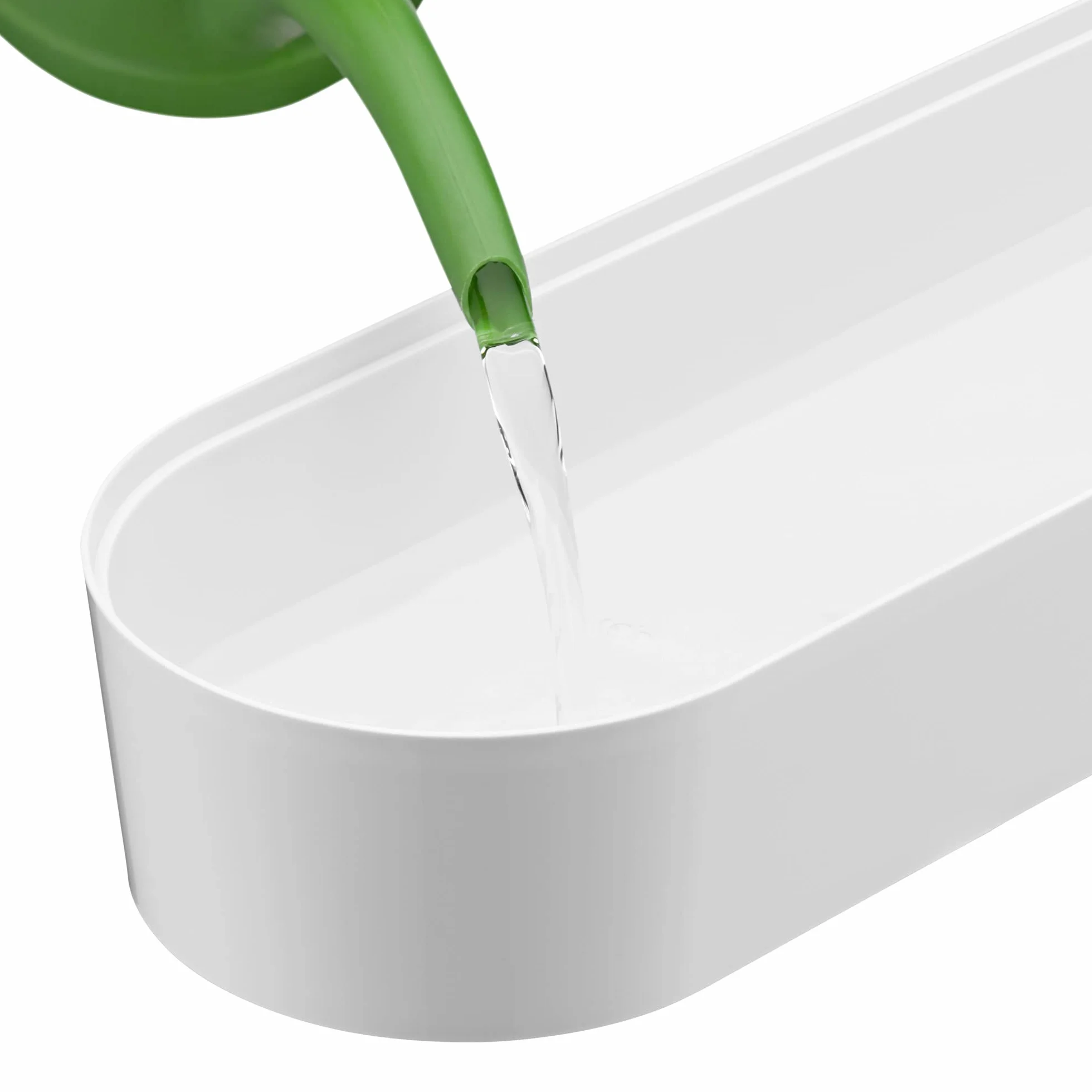 WMF Vaso per erbe gourmet con sistema di irrigazione in 3 parti, giardino delle erbe per la cucina, 36x 12,5x 12,5 cm, per erbe aromatiche fresche, bianco