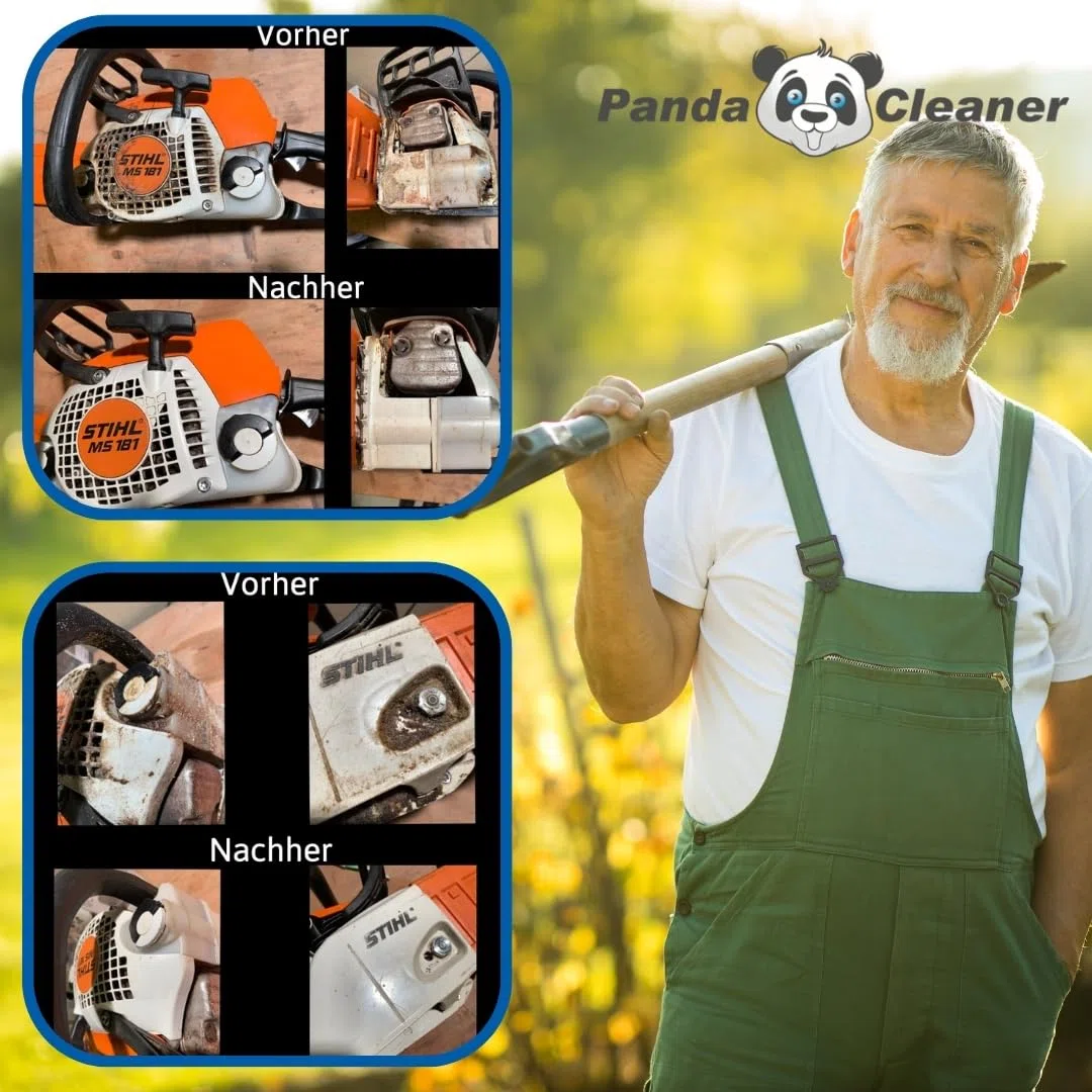 PandaCleaner, detergente per motosega per la rimozione della resina, sgrassatore, 1000 ml, con testina spray
