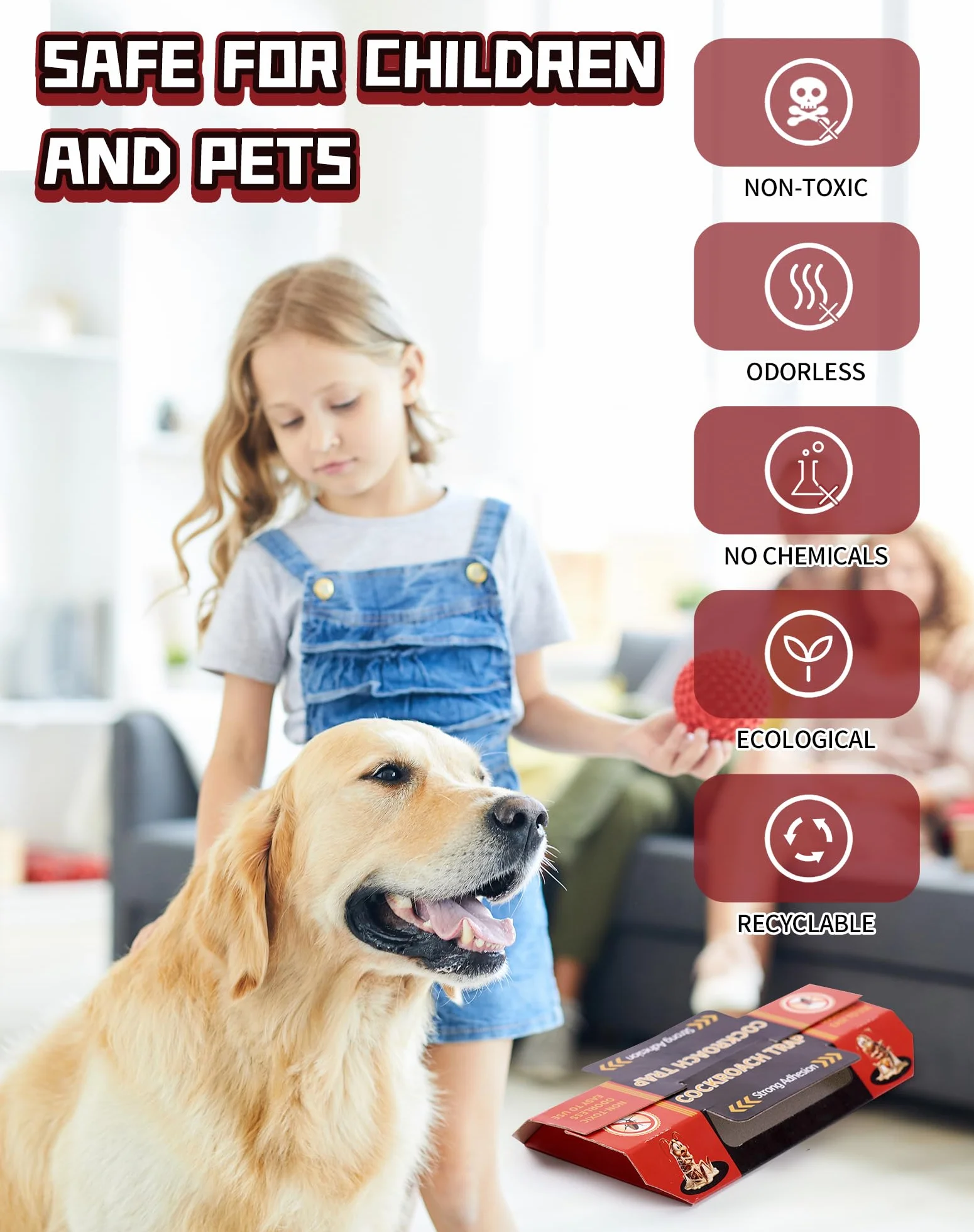 30 Pezzi Trappole Scarafaggi e Blatte Trappola per Eliminare Scarafaggio Atossico e Insapore Anti Blatte per Casa, Cucina, Bagno, Soggiorno, Armadio, Ufficio, Proteggere Bambini e Animali Domestici