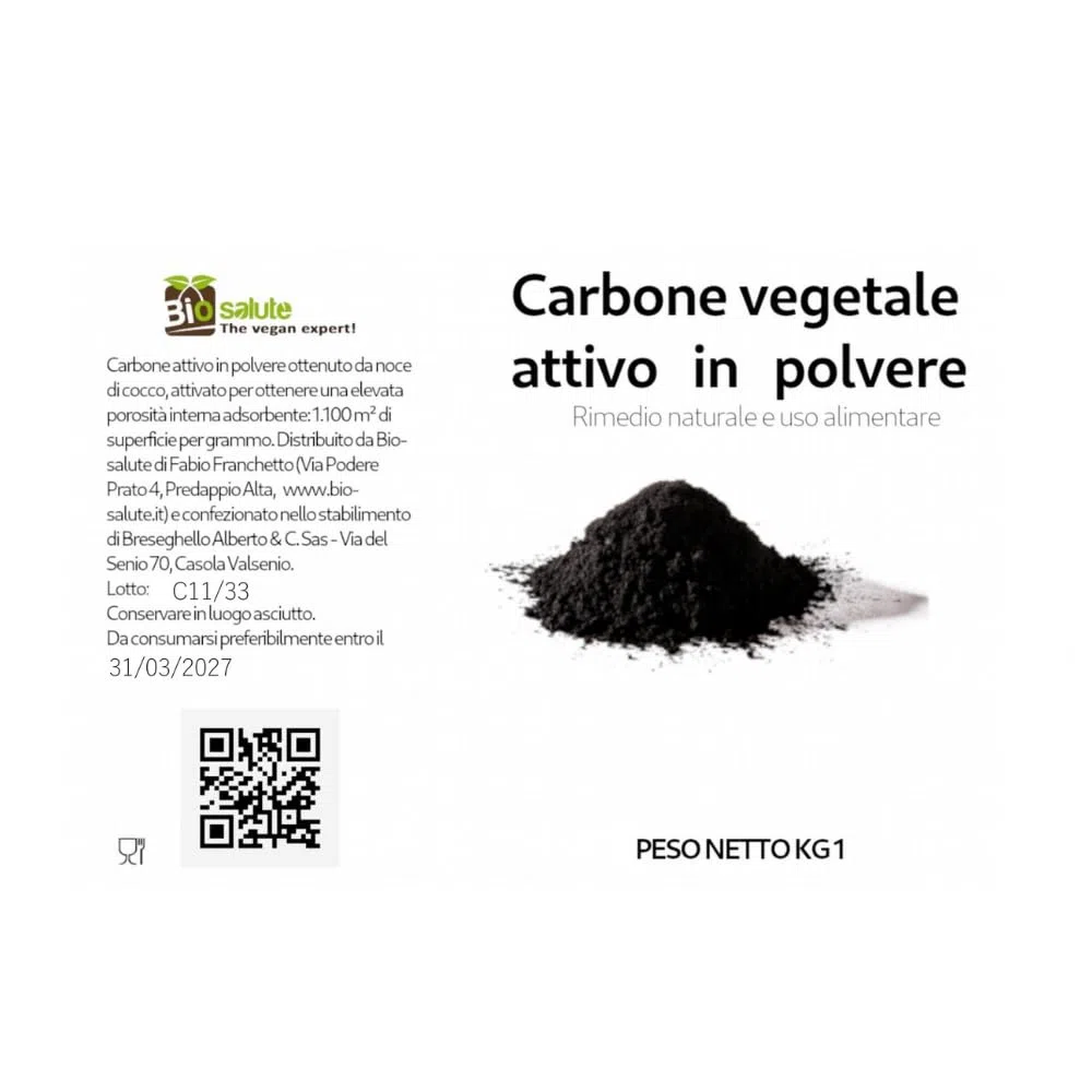 Carbone Vegetale Attivo in Polvere 1kg