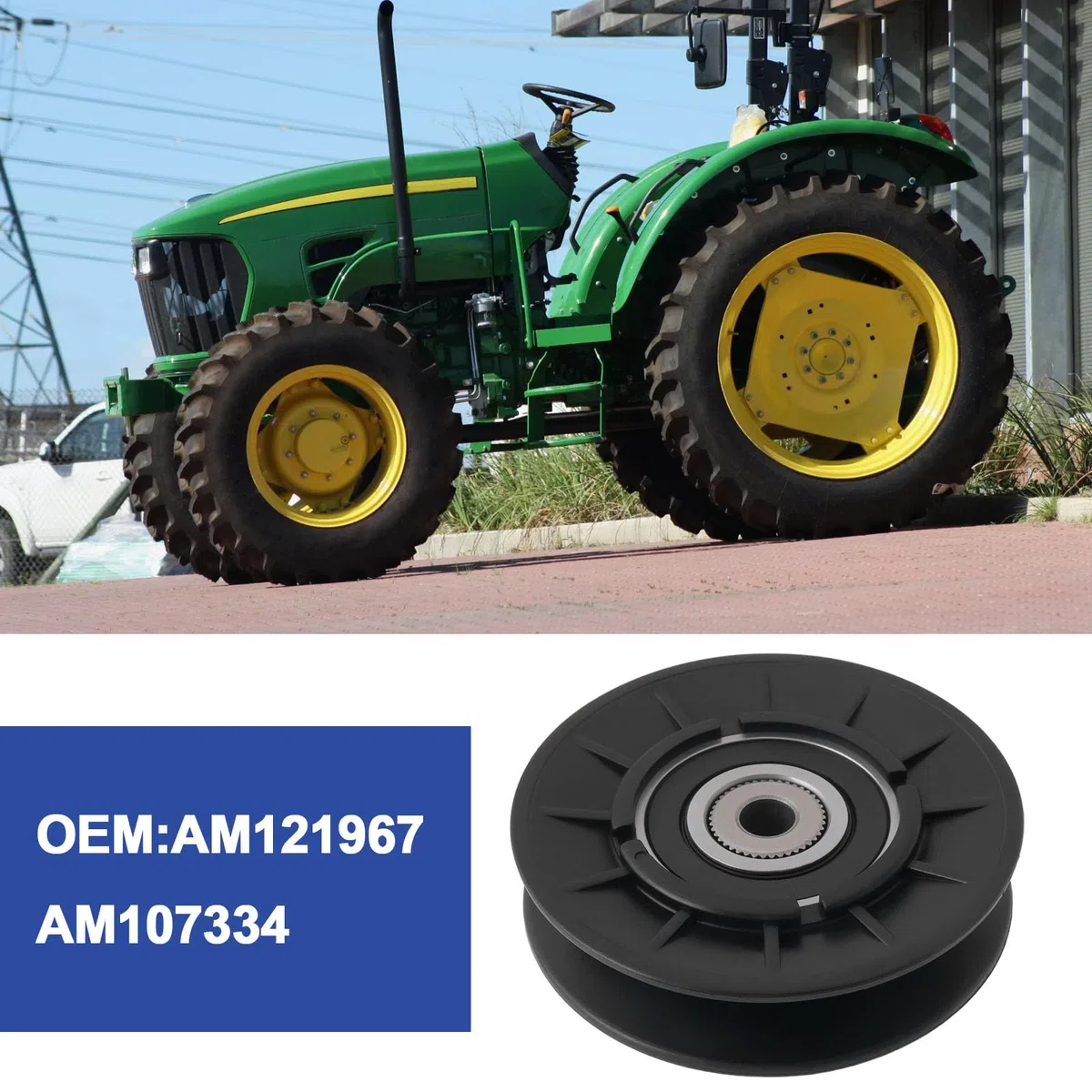 ECSiNG Puleggia Folle Per Cinghia Trapezoidale Per Trattorini Rasaerba AM121967 AM107334 Compatibile Con John Deere LT LT160 133 150 155 160 180 STX38 Trattori