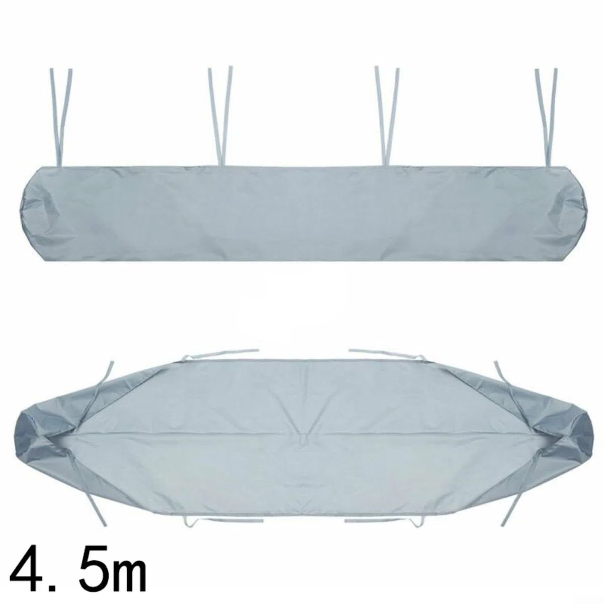 Copertura protettiva per tenda da sole, borsa portaoggetti per veranda esterna, impermeabile, protezione contro la pioggia, la polvere, la protezione per patio esterno invernale (4 m, grigio)