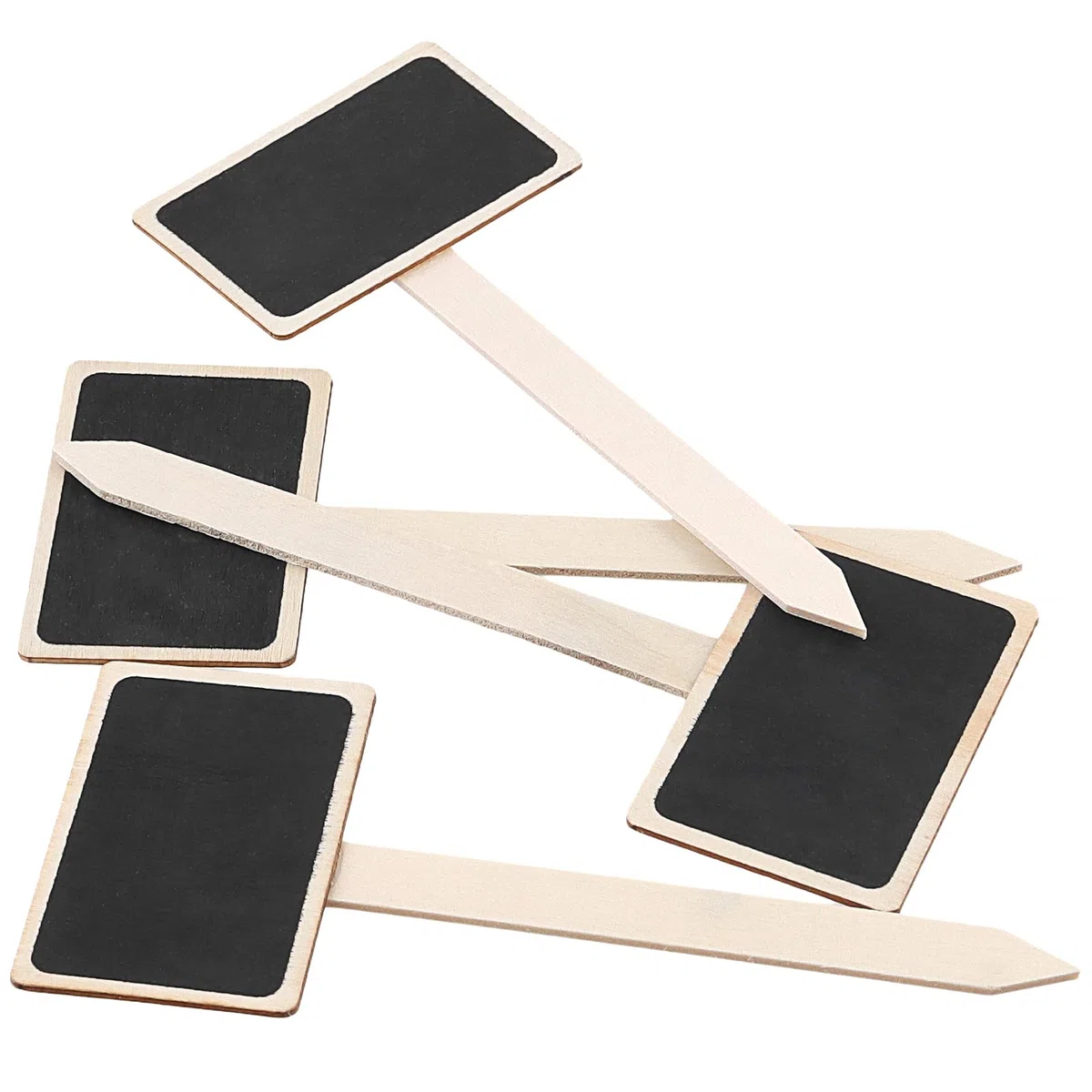 50 etichette per piante in legno da 15 x 6,3 cm, mini etichette nere per piante, a forma di T, per verdure, fiori, piante in vaso