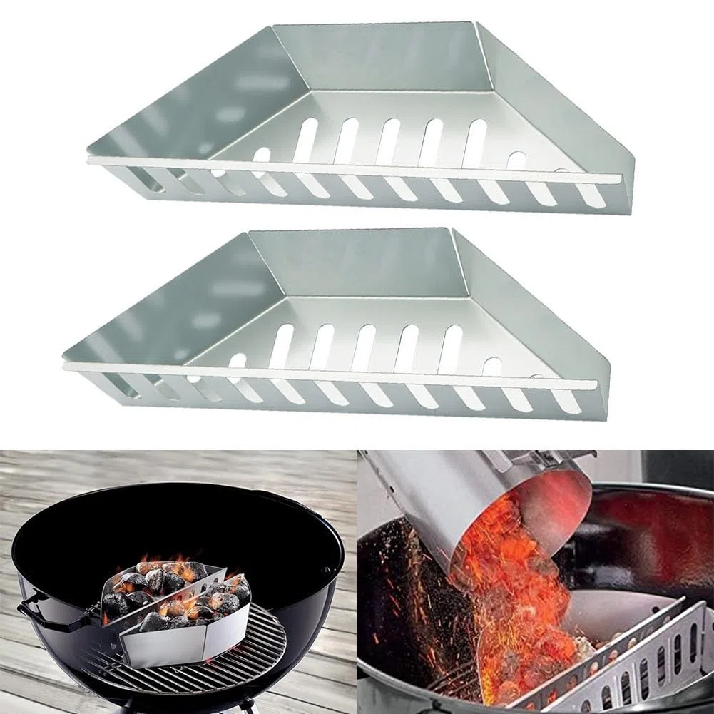 Cestini per carbonella in acciaio inox, essenziali per qualsiasi appassionato di barbecue