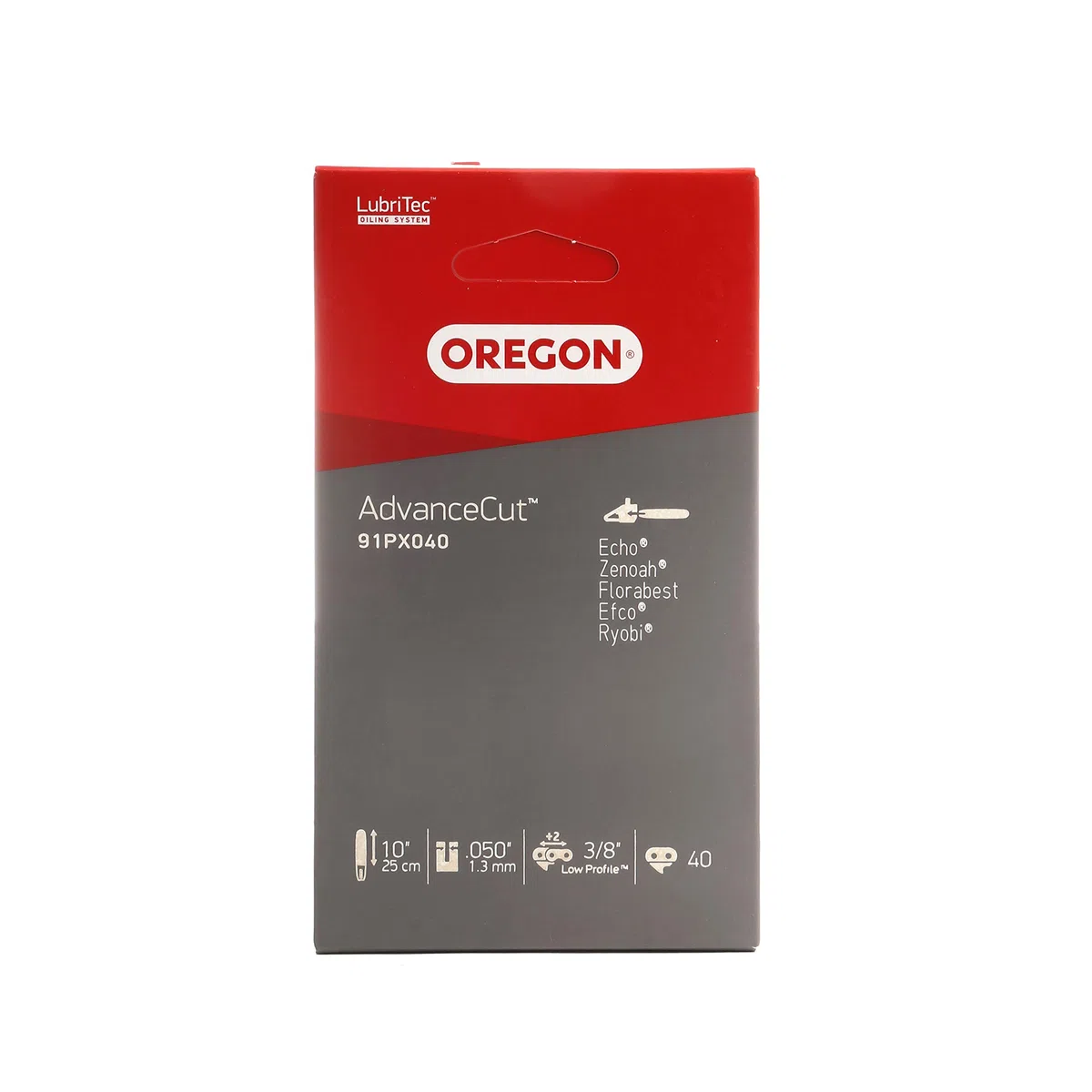 Oregon AdvanceCut Catena per Motosega con Asta di Prolunga, Passo 3/8", Calibro 1,3 mm, 40 Maglie di Trasmissione per Barra da 25 cm. Compatibile con Tutte le Marche, Incluse Einhell e Molte Altre