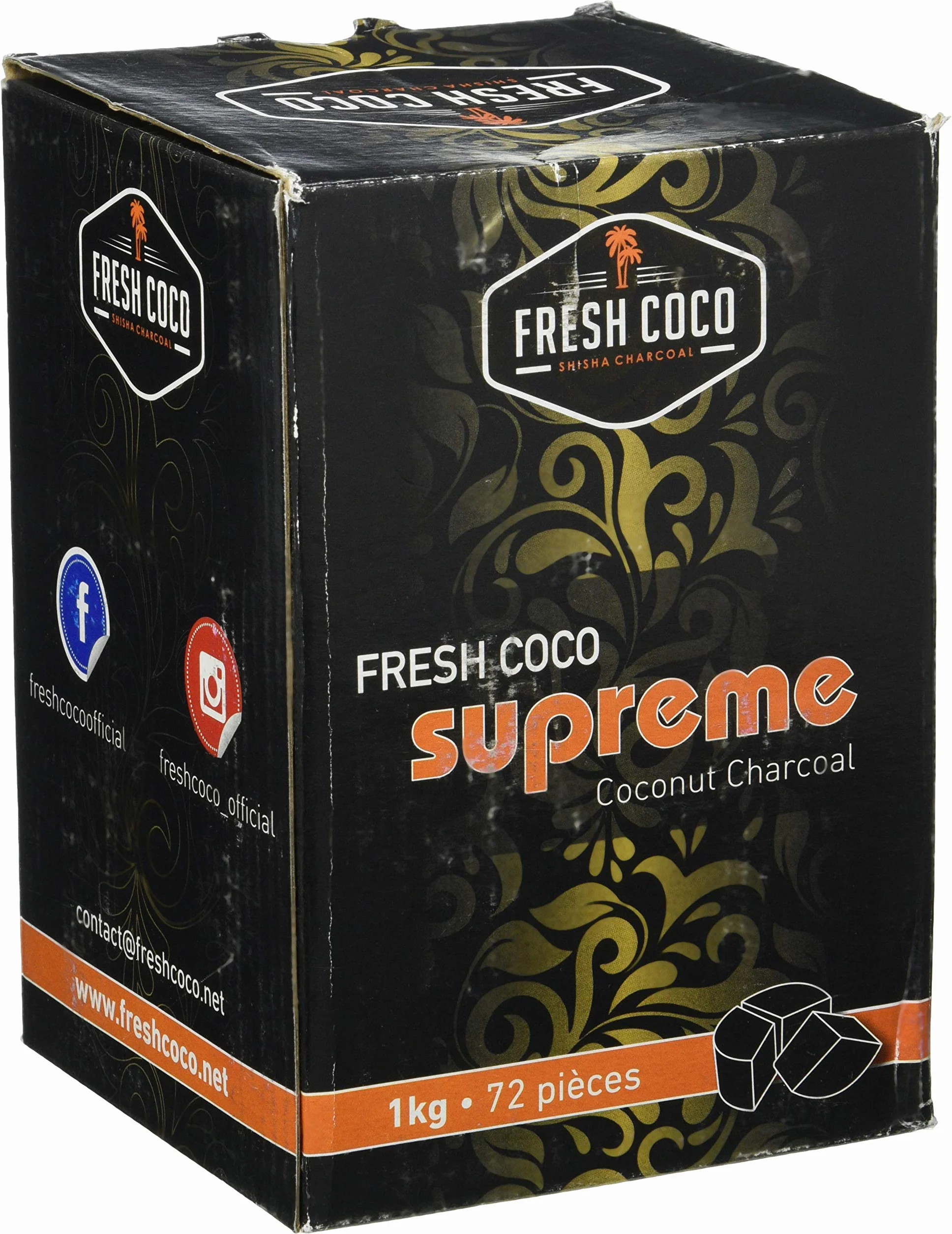 Carbone Naturale 1 kg Rotondo Unflavored Solid Fire Fuel per Kaloud Lotus e Riscaldatori Compatibili