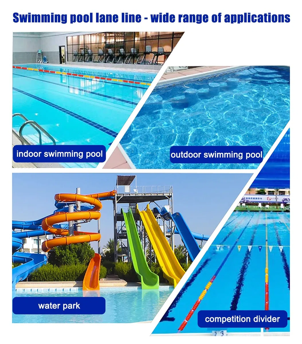 Corda divisoria per piscina, corda galleggiante di sicurezza con 2 ganci, per una migliore decorazione e sicurezza a bordo piscina