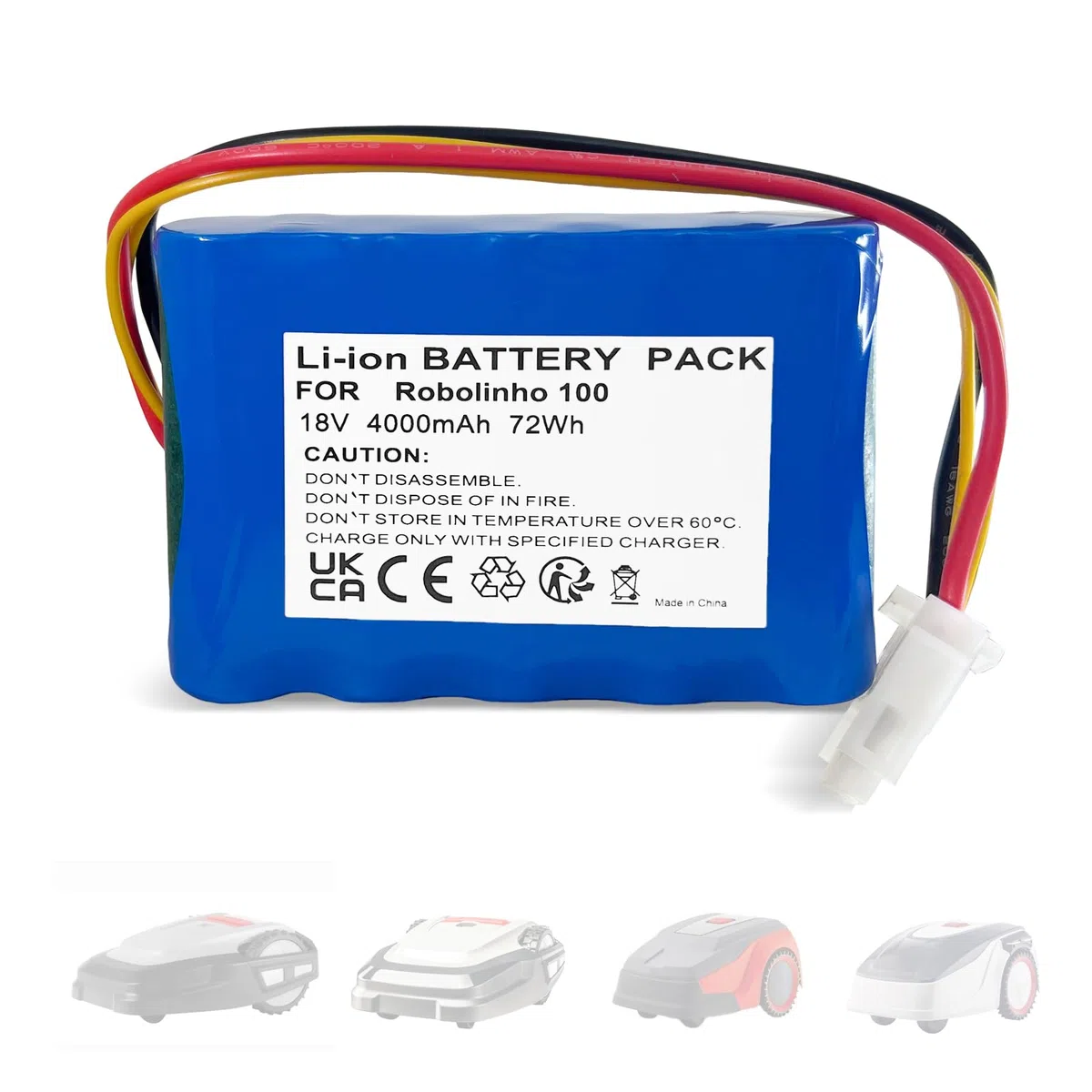 Batteria per robot tagliaerba AL-KO Robolinho 100 110 1100 41.6,300 E,350 W,450 W,520 W, Solo 700 700E 1000 1100, Efco 700, Kärcher RLM4, ecc. Batteria per AL-KO 440454, Kärcher 6.445-098.0, ecc.