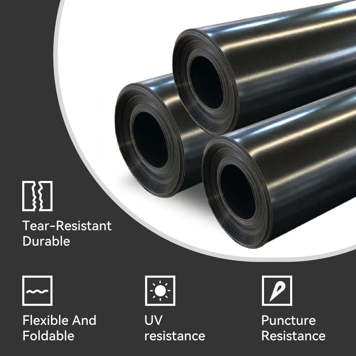 Tessuto flessibile per la riparazione di stagni con pesci, membrana impermeabile e resistente ai raggi UV per fontane da giardino, acquari e stagni selvatici, 3 x 0,3 m