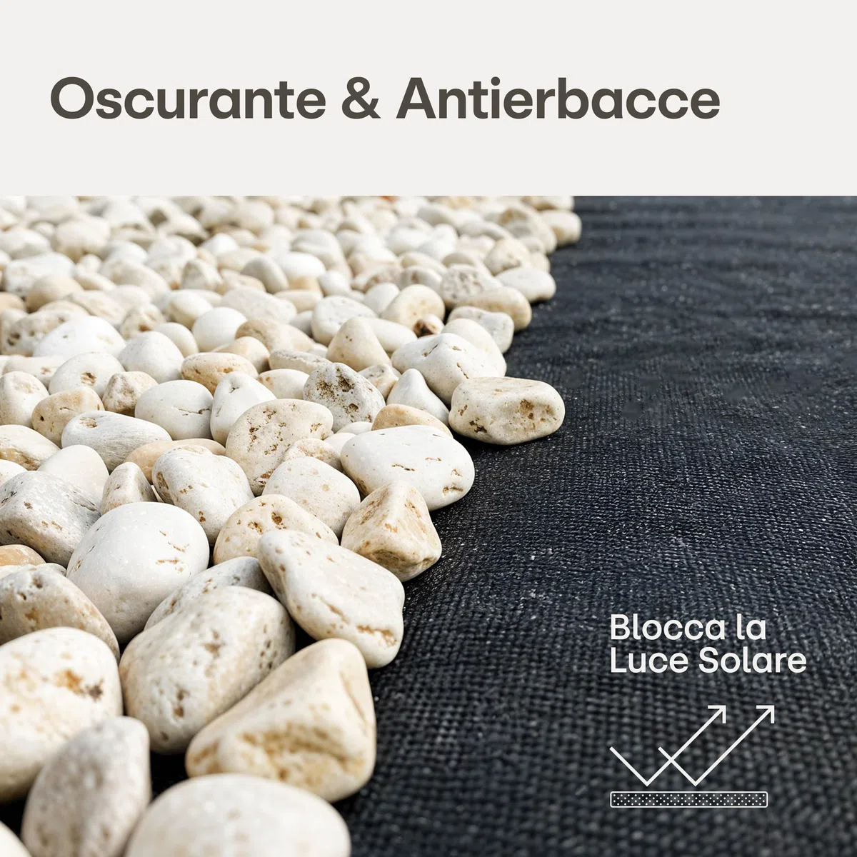 Praknu Telo Pacciamatura 150g/m² con 12 Picchetti – Extra Resistente & Antistrappo – 25m² Telo per Pacciamatura & Controllo Erbacce – Perfetto per Vialetti, Ghiaia & Giardini Rocciosi