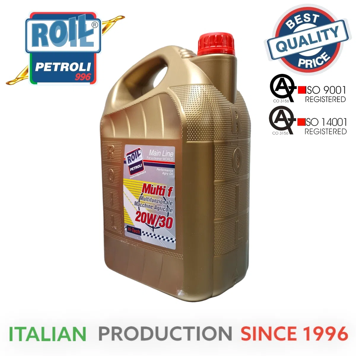 5 Litri di Roil Multi F 20W/30 - Olio Multifunzione per TRATTORI, Macchine AGRICOLE, Attrezzi da Giardinaggio