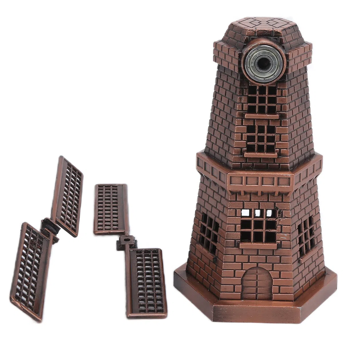 Statua del Mulino a Olandese, Modello di Mulino a Olandese in Legno, Mini Ornamenti Artigianali in Bronzo Rosso per Bambini, Adolescenti e Adulti