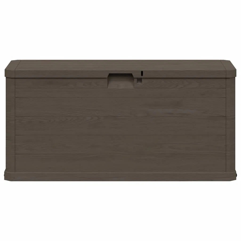 Baule Giardino Esterno 117x45x56 cm Impermeabile in Plastica - Cassone, Cassapanca, Panca, Contenitore Cassa Per Esterno - Marrone