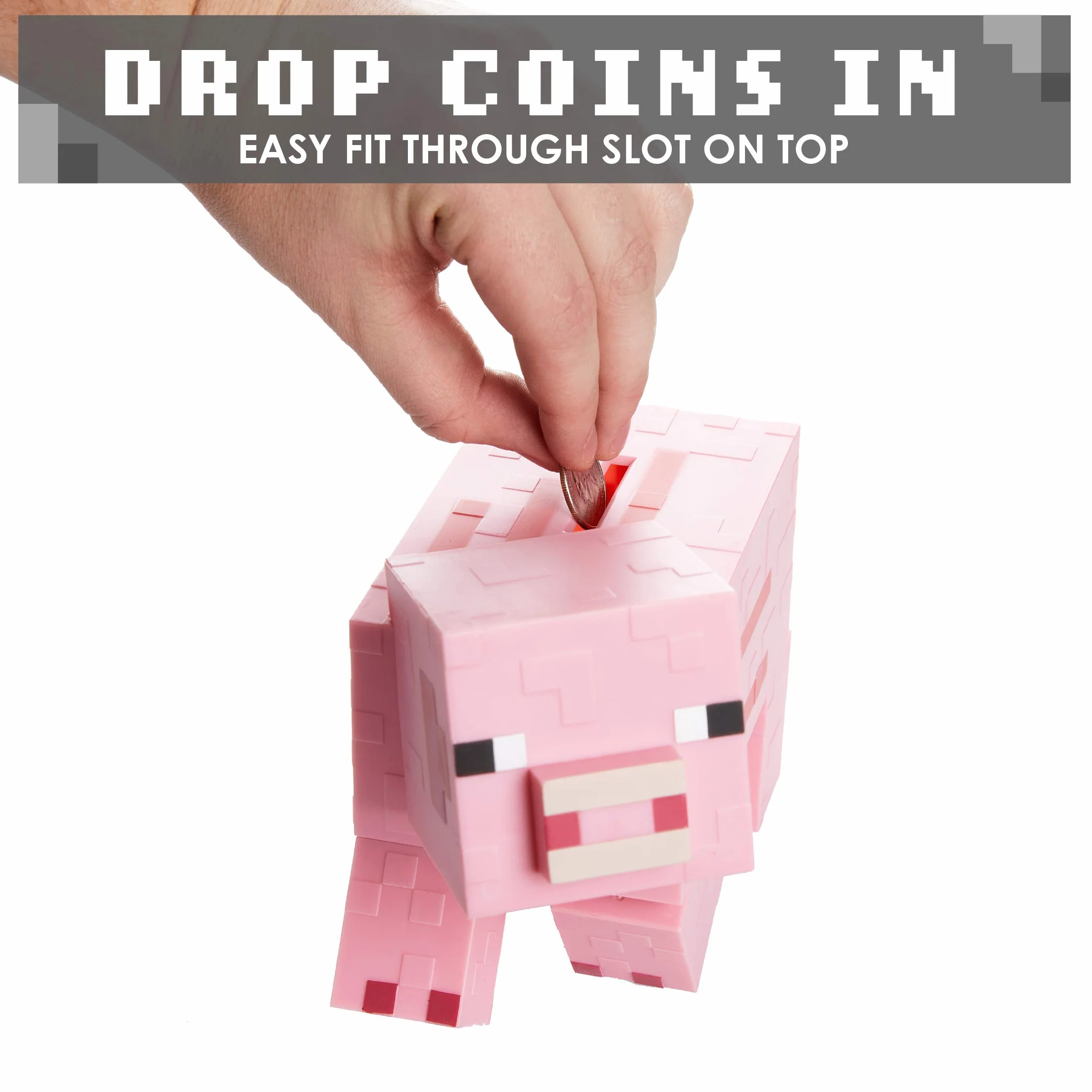Salvadanaio Minecraft Pig Salvadanio per Bambini, Regalo per Gamer