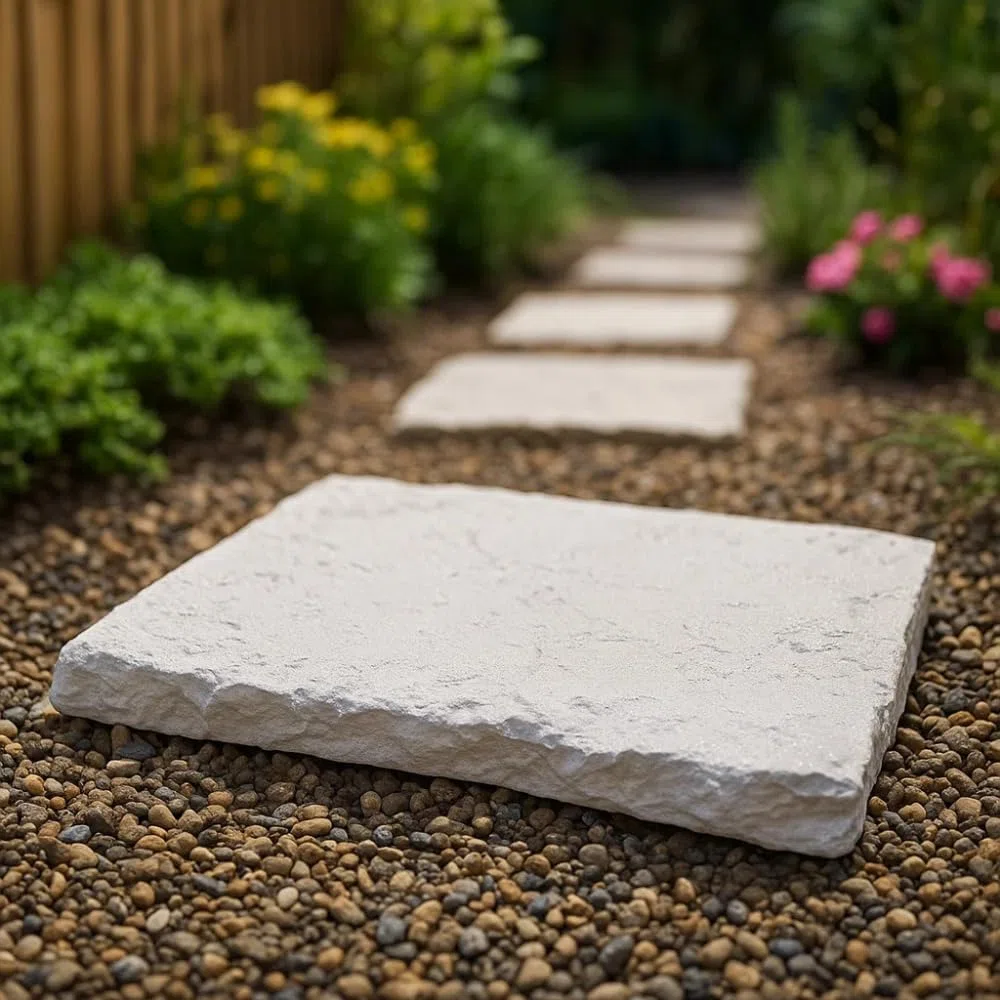 FORTUNATO Camminamento Giardino Cemento Effetto Pietra Lastre 60x90 cm Sp.4 cm Vialetto Percorso Cortili Bordo Piscina