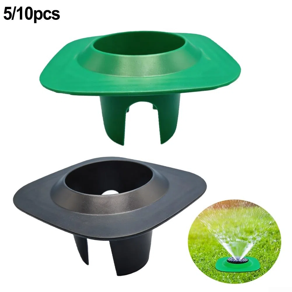 Protezione per la testa dell'irrigatore in PVC che si adatta alle teste di irrigazione pop-up standard senza attrezzi o regolazioni (10 pezzi nero)