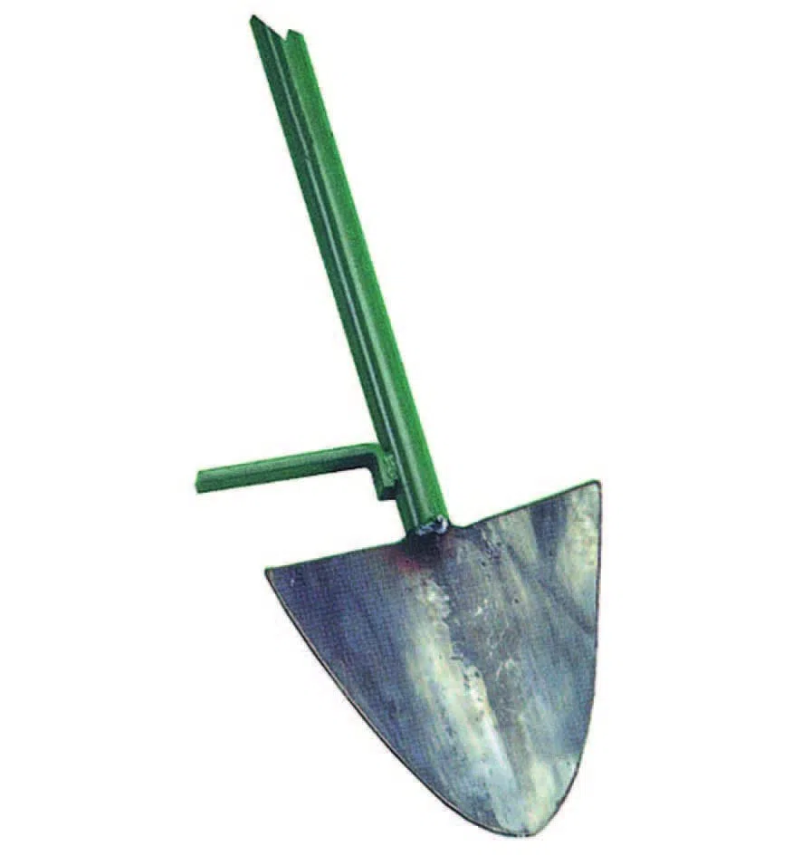 TTAMG Vanga Forgiata con Manico Ferro - Pala (Flat Shovel) Verde Metallo