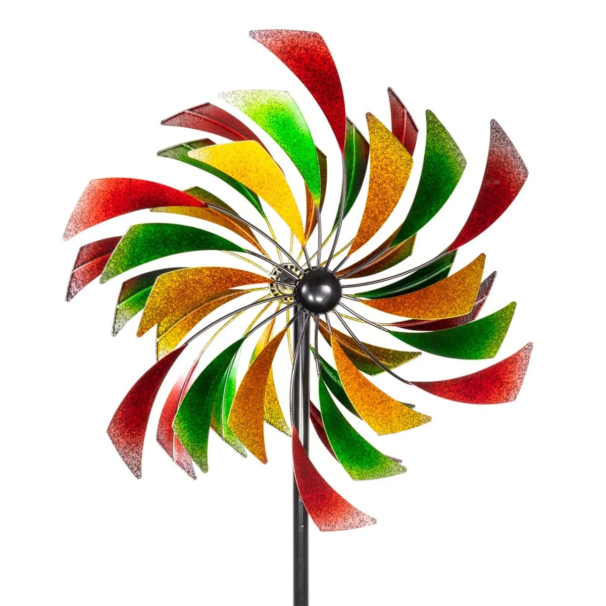 CIM Girandola in metallo XL – Kinetic Spinner 60 cm – Paddle – Dimensioni: Ø 60 cm, altezza totale: 195 cm, resistente alle intemperie – verniciato a polvere – eccezionale decorazione da giardino