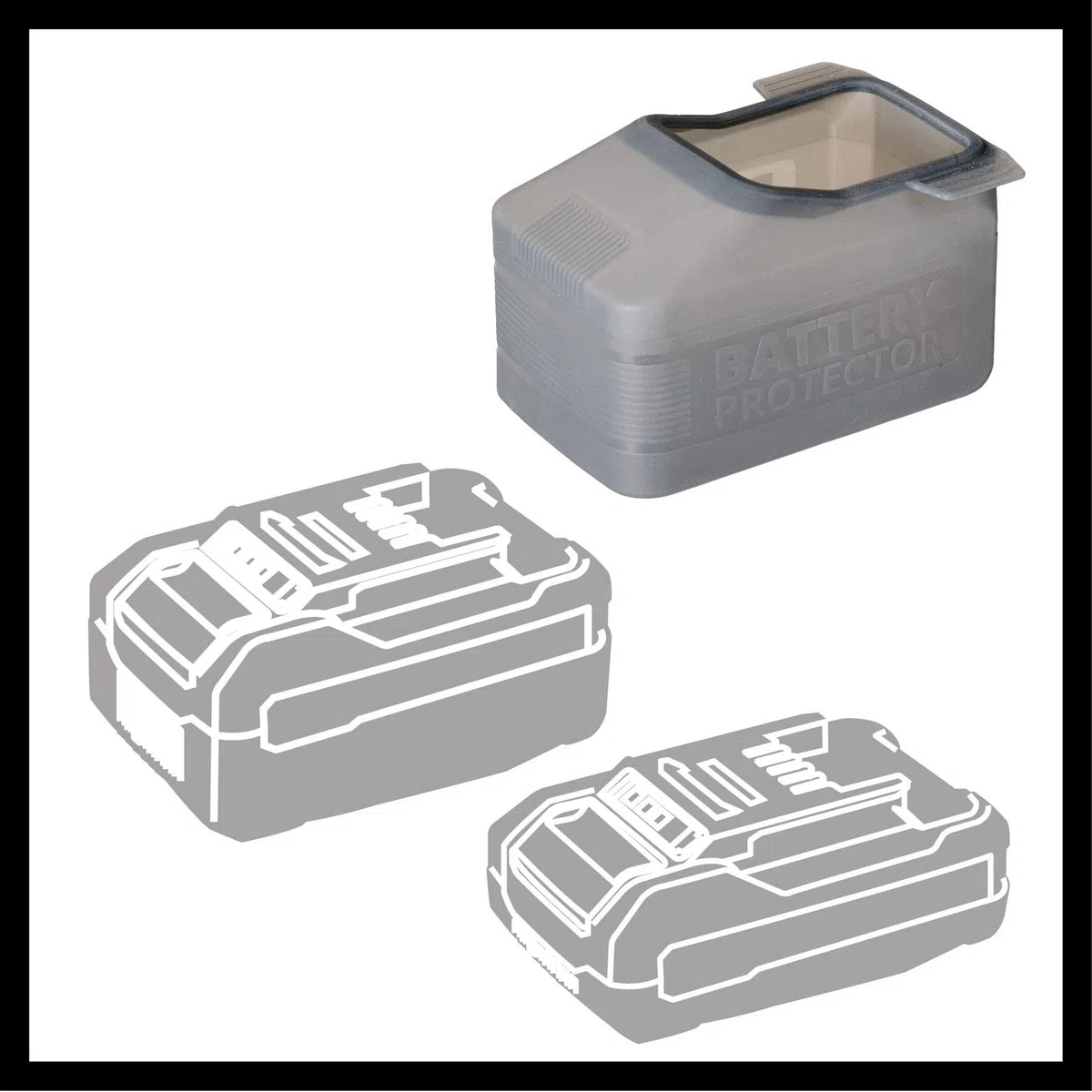 Custodia originale Einhell (per tutte le batterie Power X-Change da 18 V, protezione da polvere, umidità e spruzzi d'acqua, utilizzabile per esempio hypresso, senza batteria)