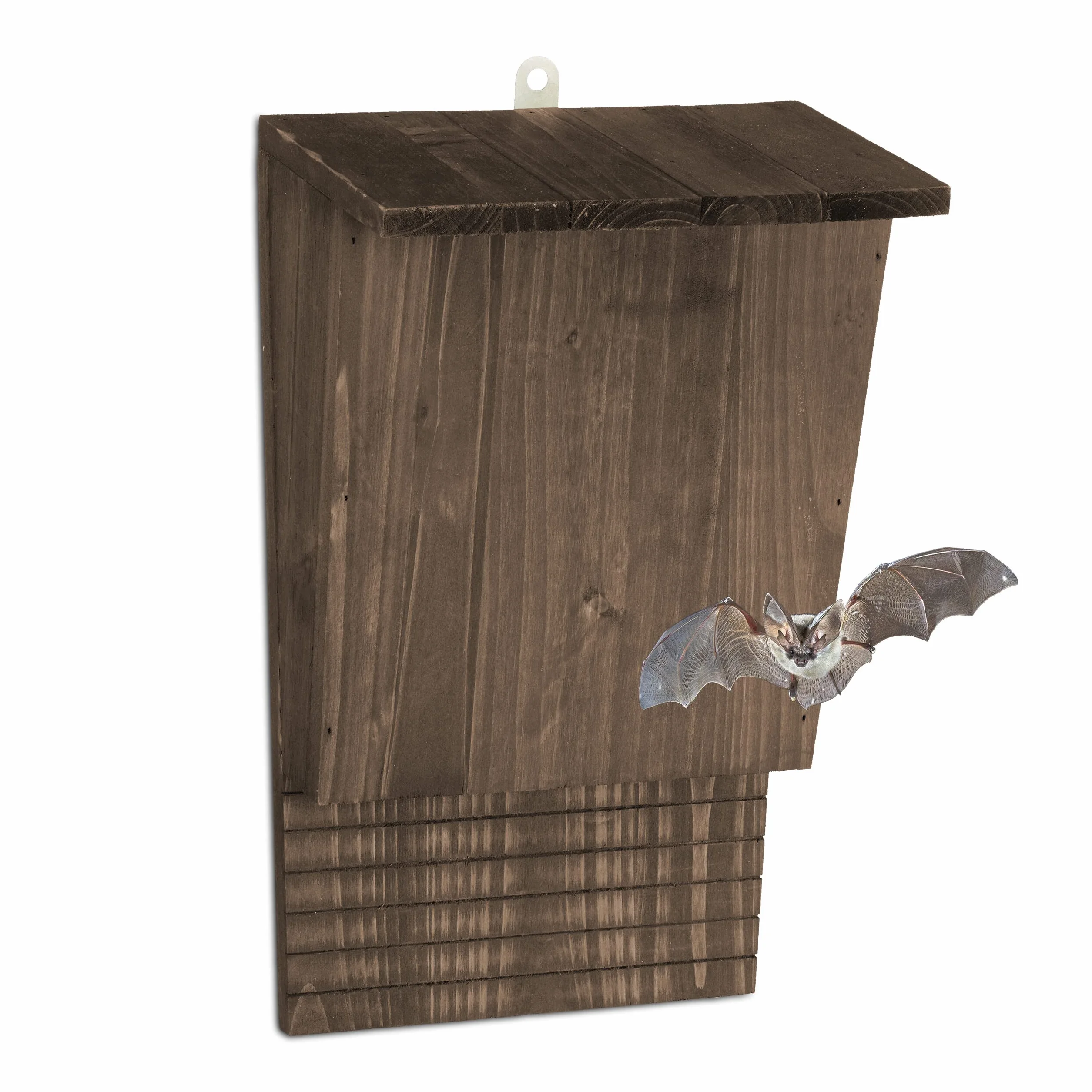 Relaxdays Rifugio per Pipistrelli, Nido Casetta XL, Pipistrellini, Bat Box, Bathouse, HLP: 37x22x12,5 cm, Legno, Marrone