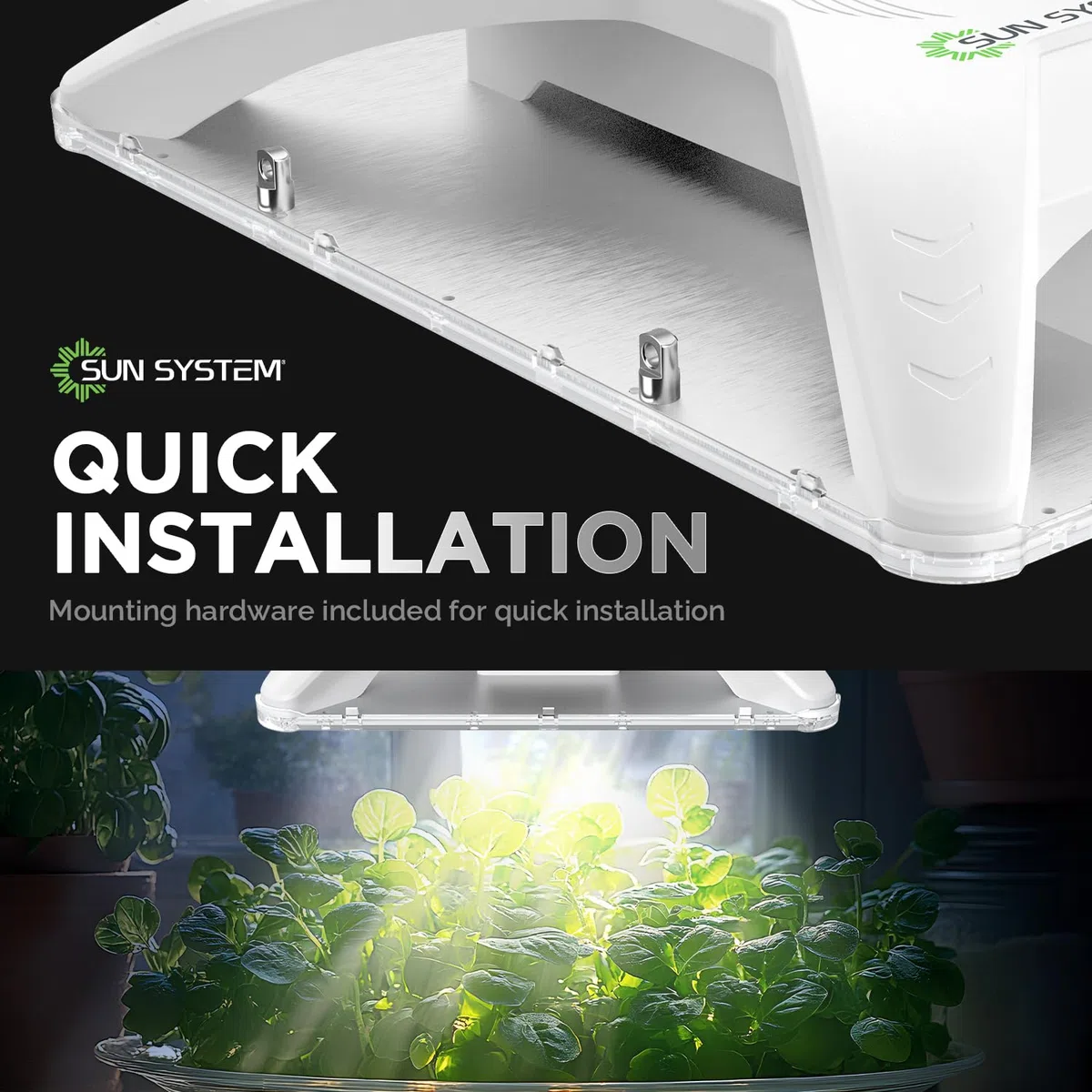 Sun System HelioGrow DR100 - Lampada LED per piante d'appartamento, 100 W, diodi a spettro completo regolabili, alta efficienza, catena di margherite fino a 512 pezzi