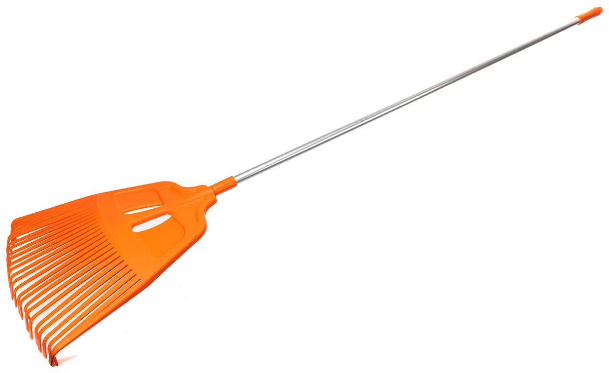 KOTARBAU® 5 Pezzi Rastrello Giardino - Plastica - 150 cm - Arancione - Rastrello per Foglie - con Manico in Alluminio - Attacchi Intercambiabili - Attrezzo da Giardino Multifunzionale - Extra-Click