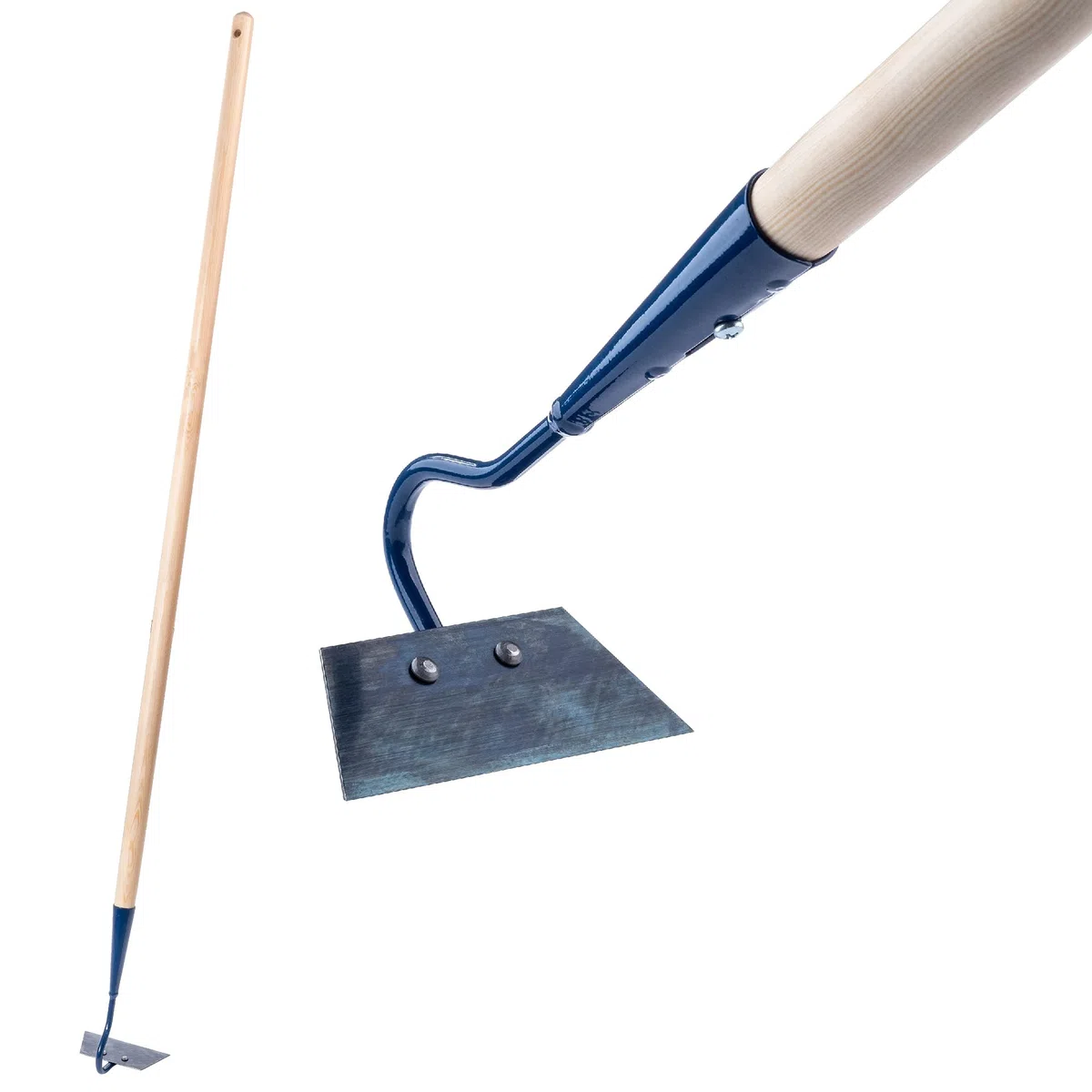 KADAX Garden Hoe Fatta di Metallo, Legno con Un Gambo Fatto di Legno, Erba allentarsi, ventilare e diserbo Pavimento, Accessori Rimuovere Le (W: 12 cm, Forma trapezoile)